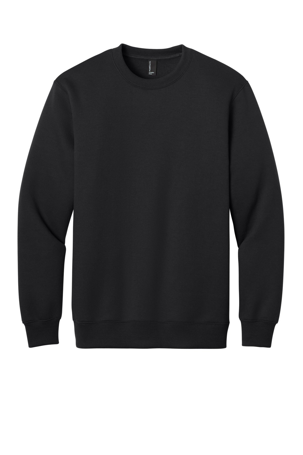 Custom Embroidery or DTF Print - Port & Co ™  Foundation Fleece Pullover Crewneck Sweatshirt PC107