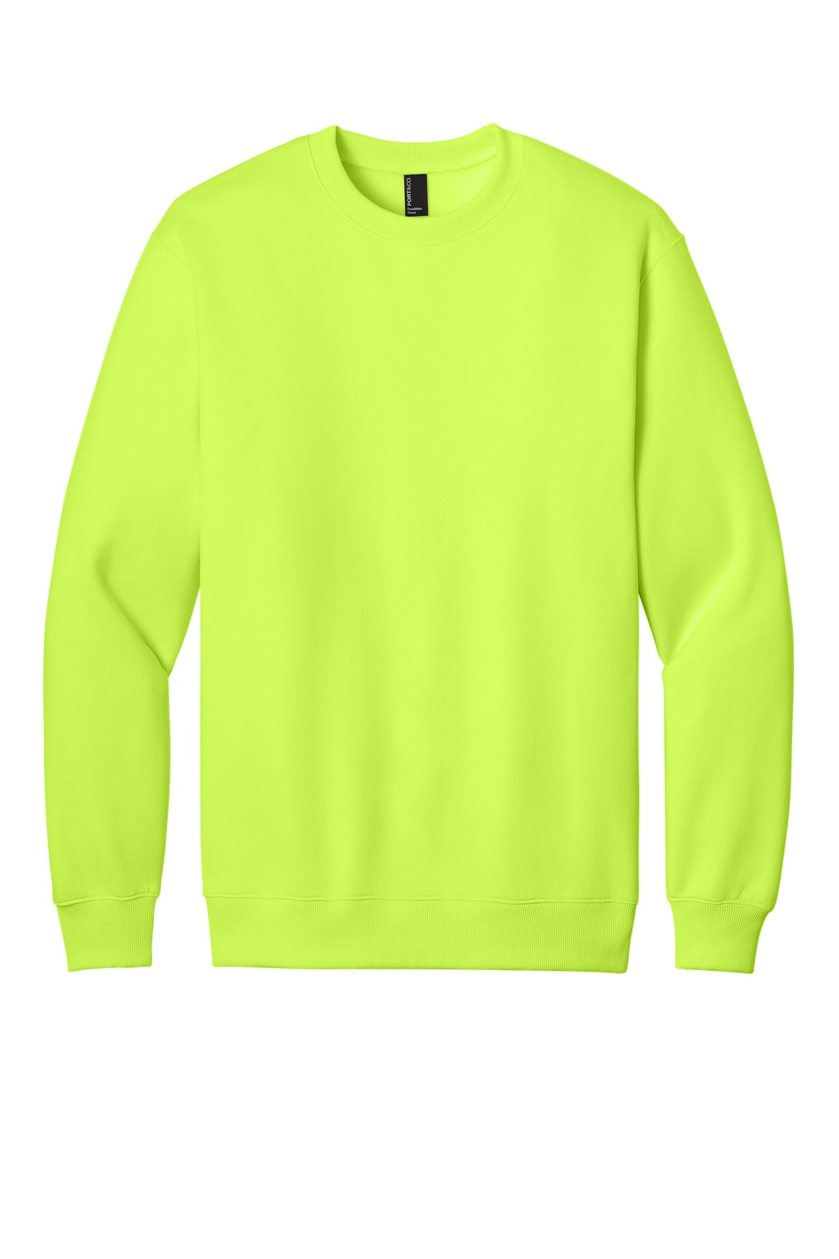 Custom Embroidery or DTF Print - Port & Co ™  Foundation Fleece Pullover Crewneck Sweatshirt PC107