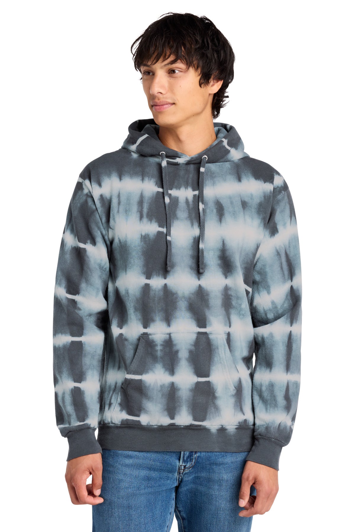 Custom Embroidery or DTF Print - Port & Co ®  Allover Stripe Tie-Dye Fleece PC143