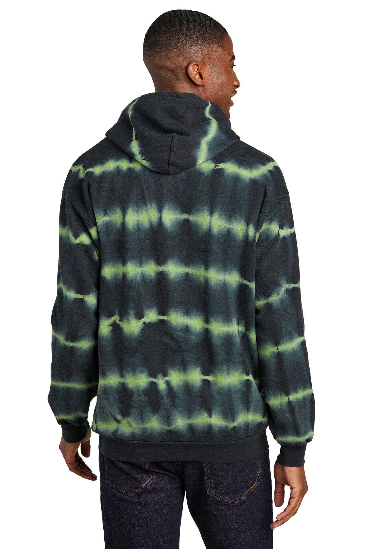 Custom Embroidery or DTF Print - Port & Co ™  Allover Stripe Tie-Dye Fleece PC143