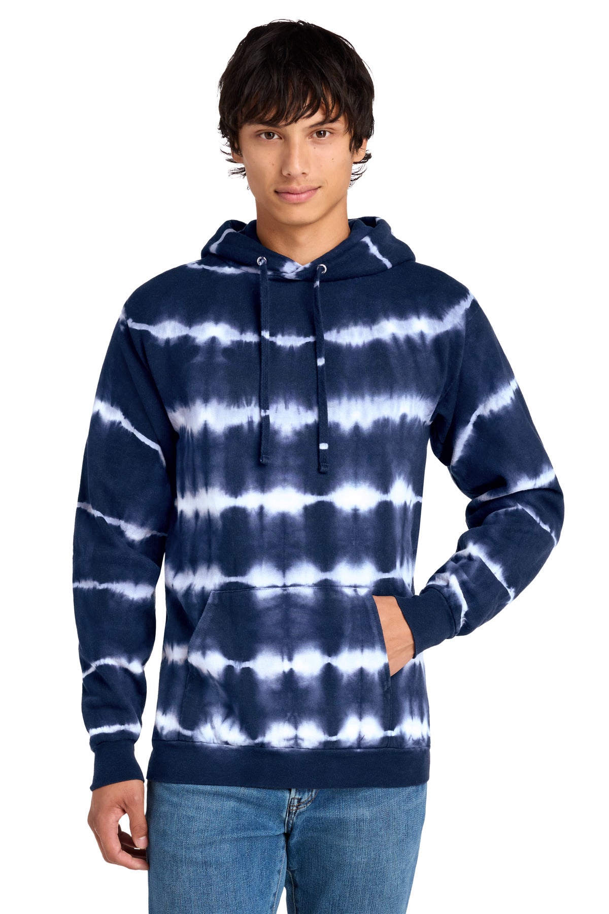 Custom Embroidery or DTF Print - Port & Co ®  Allover Stripe Tie-Dye Fleece PC143
