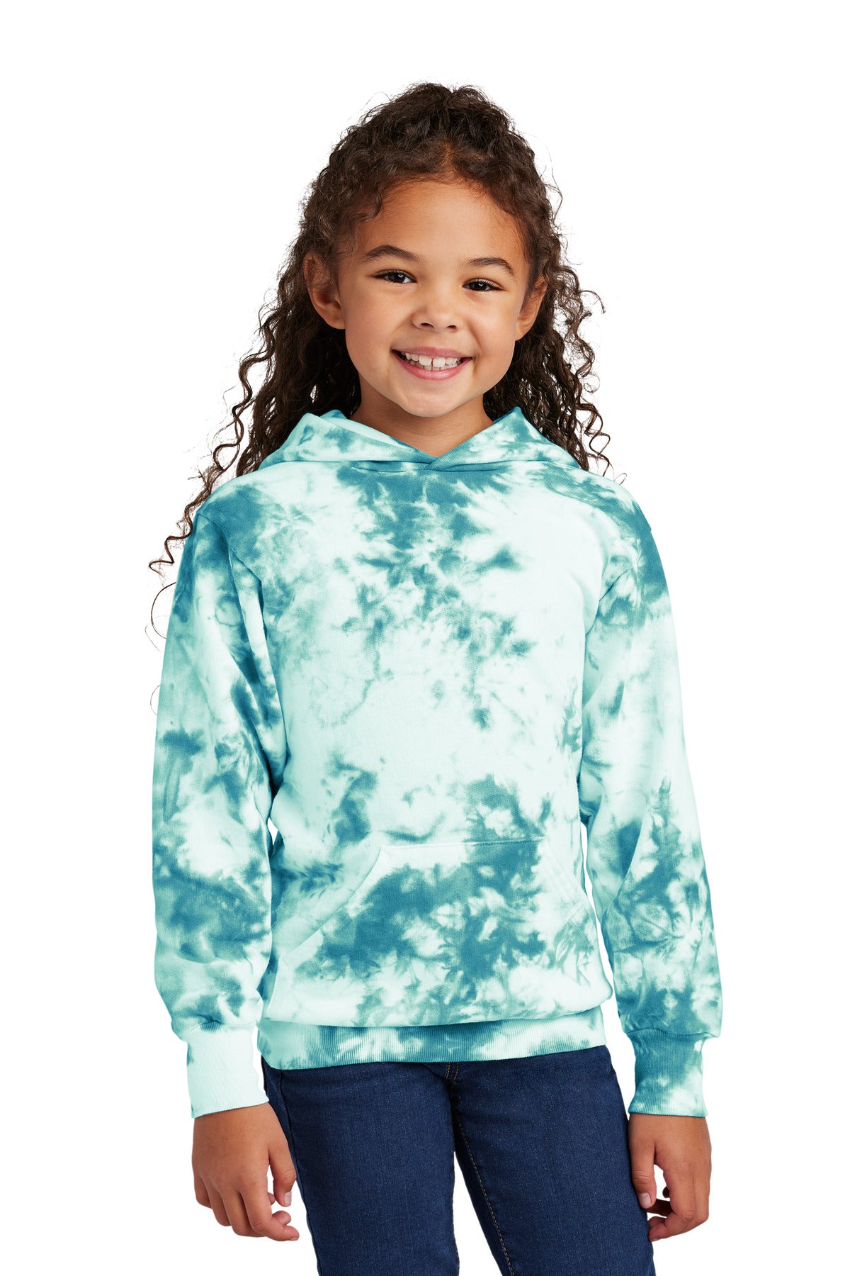 Custom Embroidered - Port & Company® Youth Crystal Tie-Dye Pullover Hoodie PC144Y