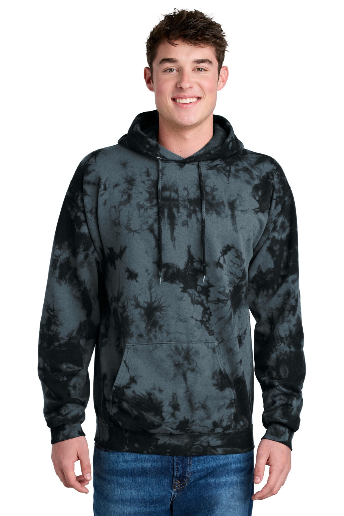Custom Embroidery or DTF Print - Port & Co ®  Crystal Tie-Dye Pullover Hoodie PC144