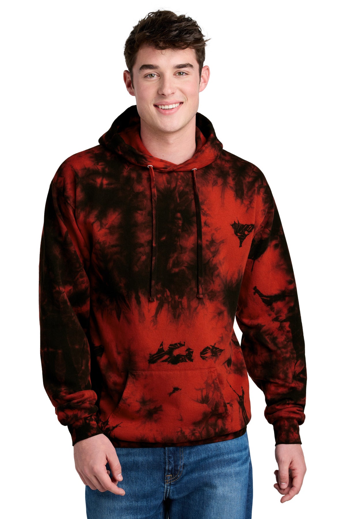 Custom Embroidery or DTF Print - Port & Co ®  Crystal Tie-Dye Pullover Hoodie PC144
