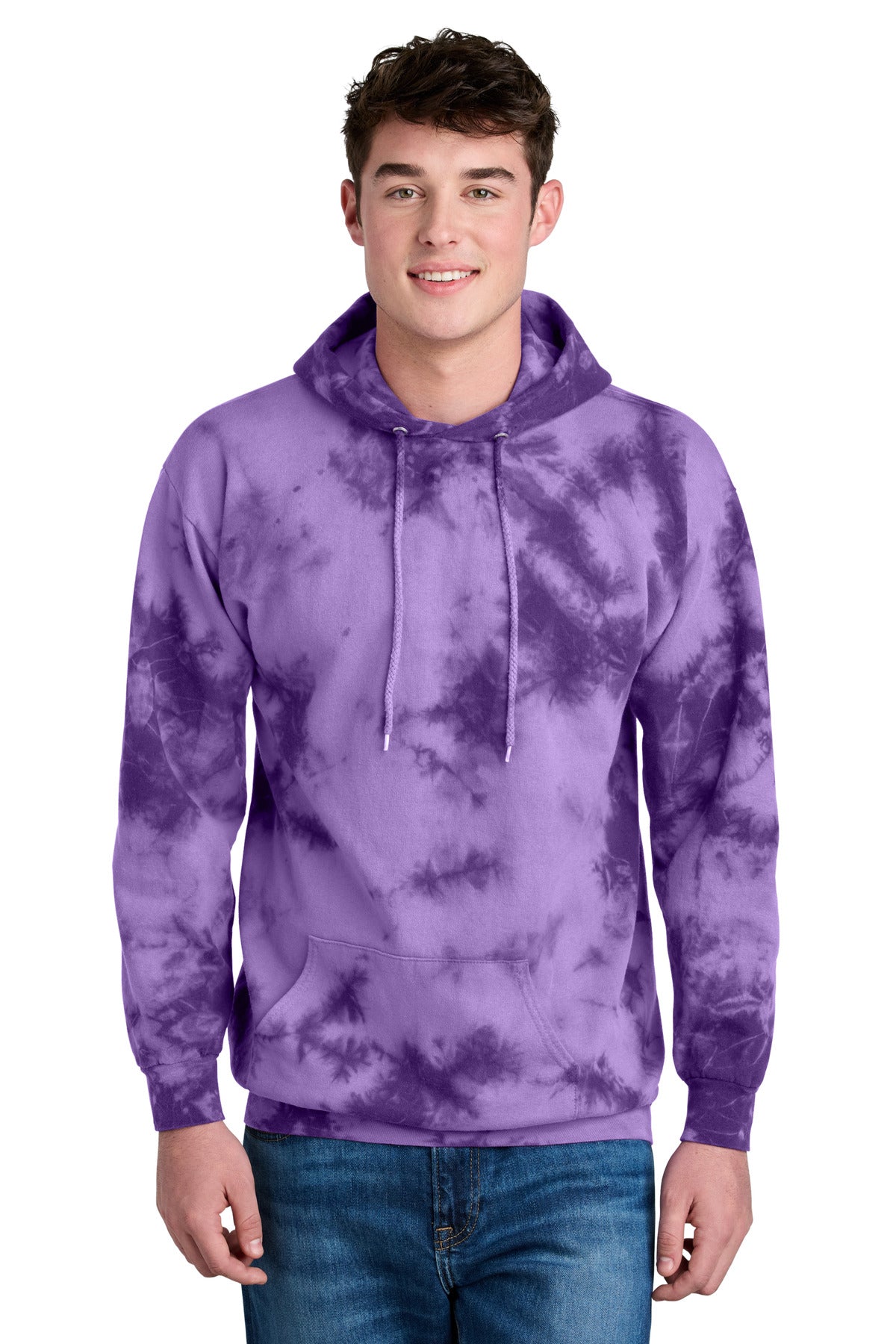 Custom Embroidery or DTF Print - Port & Co ®  Crystal Tie-Dye Pullover Hoodie PC144