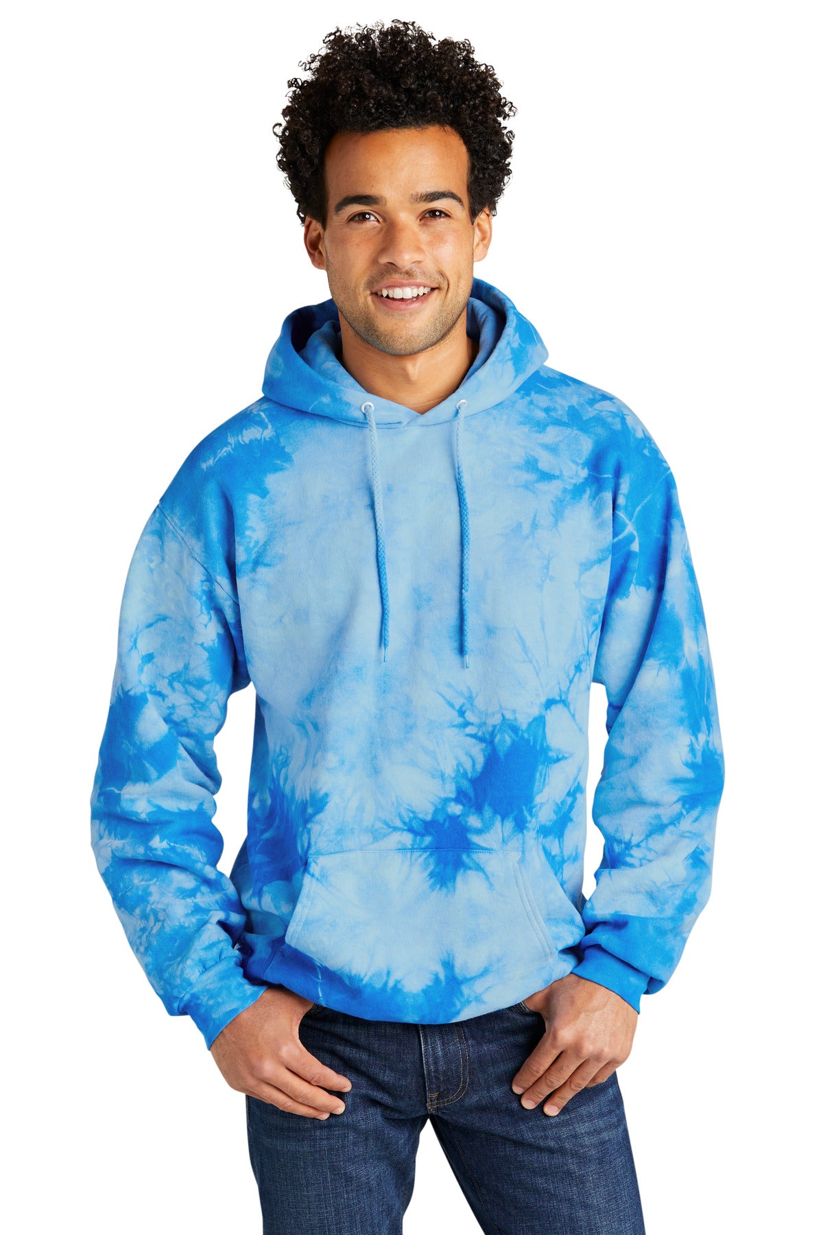 Custom Embroidery or DTF Print - Port & Co ®  Crystal Tie-Dye Pullover Hoodie PC144