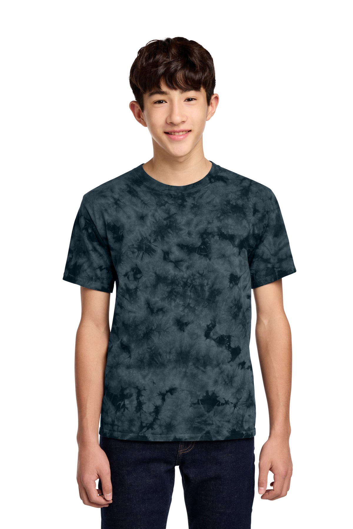 Custom Embroidery or DTF Print - Port & Co ®  Youth Crystal Tie-Dye Tee PC145Y