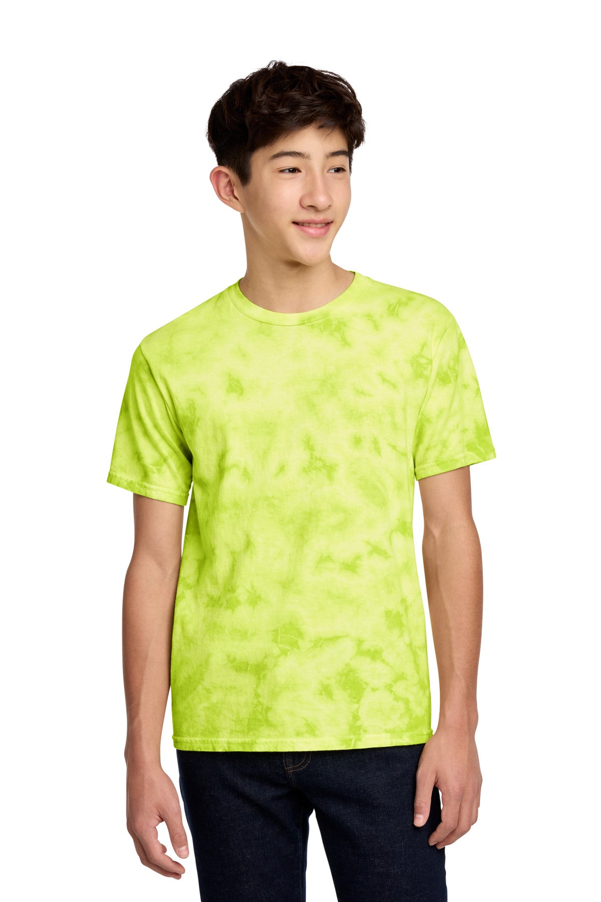 Custom Embroidery or DTF Print - Port & Co ®  Youth Crystal Tie-Dye Tee PC145Y