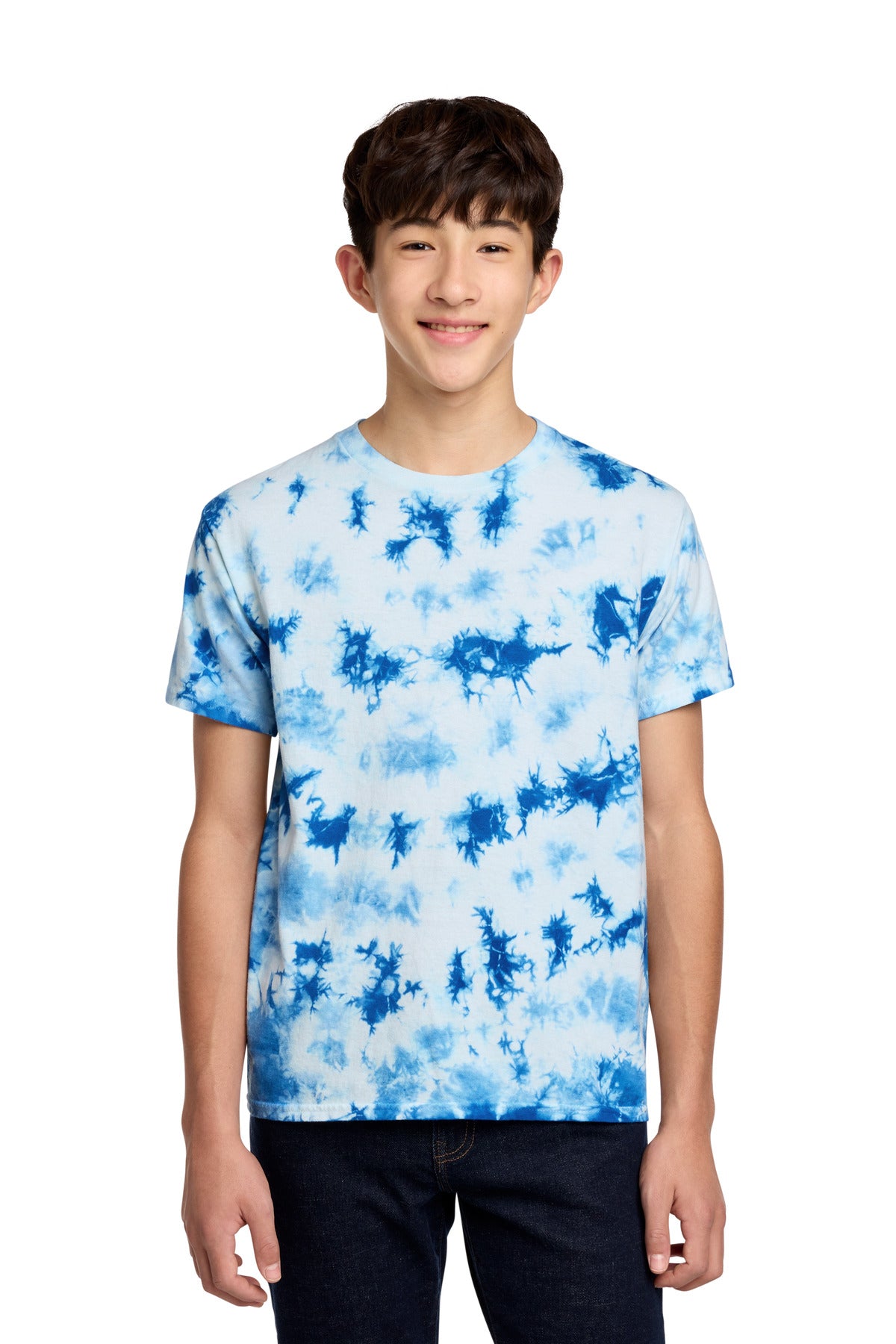Custom Embroidery or DTF Print - Port & Co ®  Youth Crystal Tie-Dye Tee PC145Y