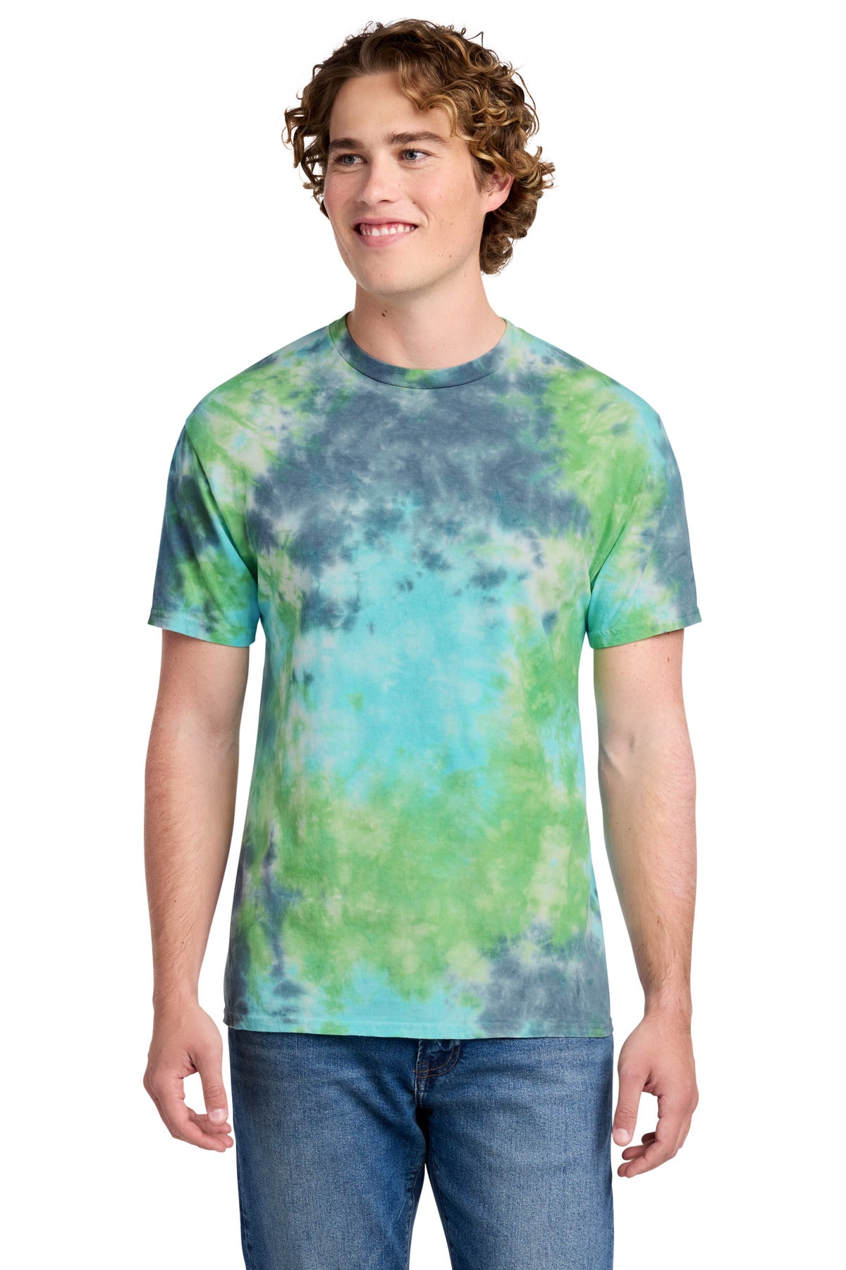 Custom Embroidery or DTF Print - Port & Co ®  Crystal Tie-Dye Tee PC145