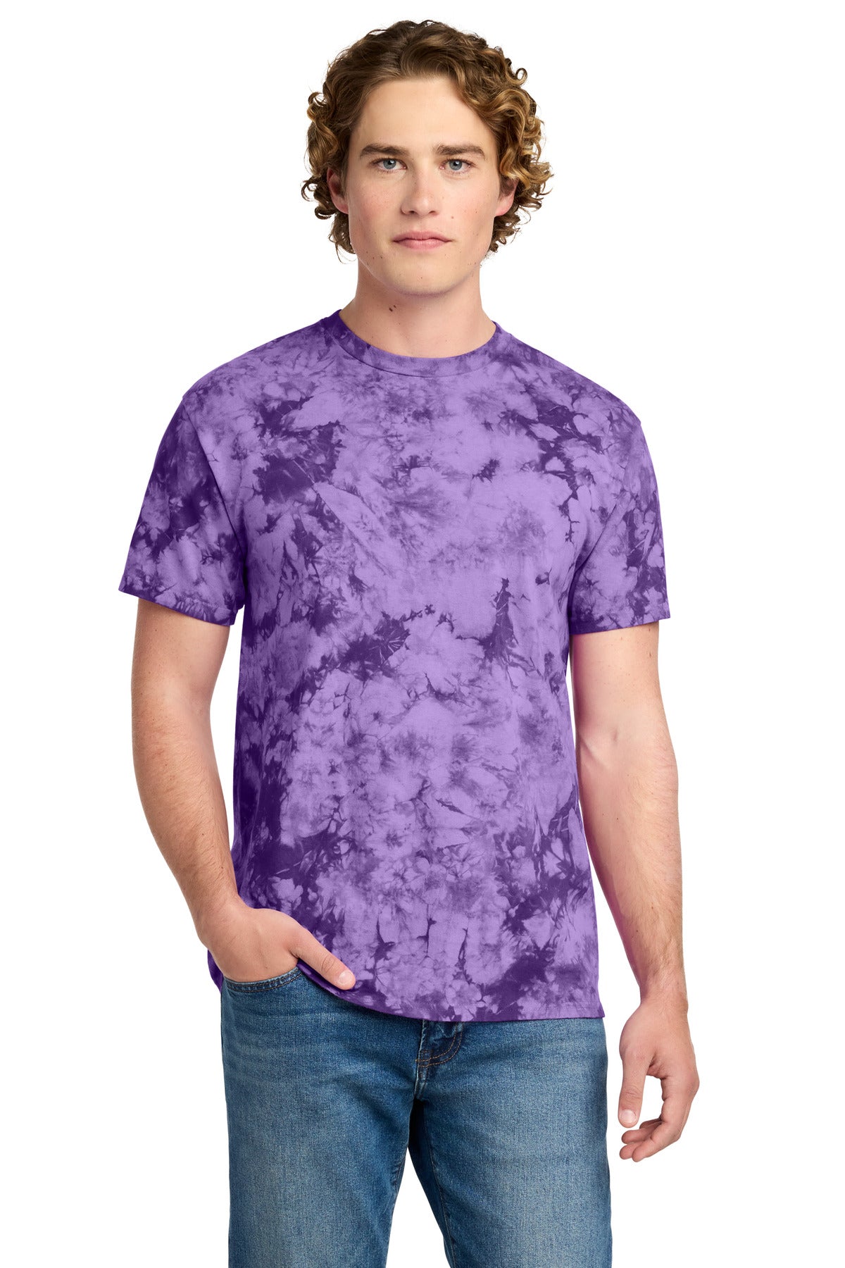 Custom Embroidery or DTF Print - Port & Co ®  Crystal Tie-Dye Tee PC145