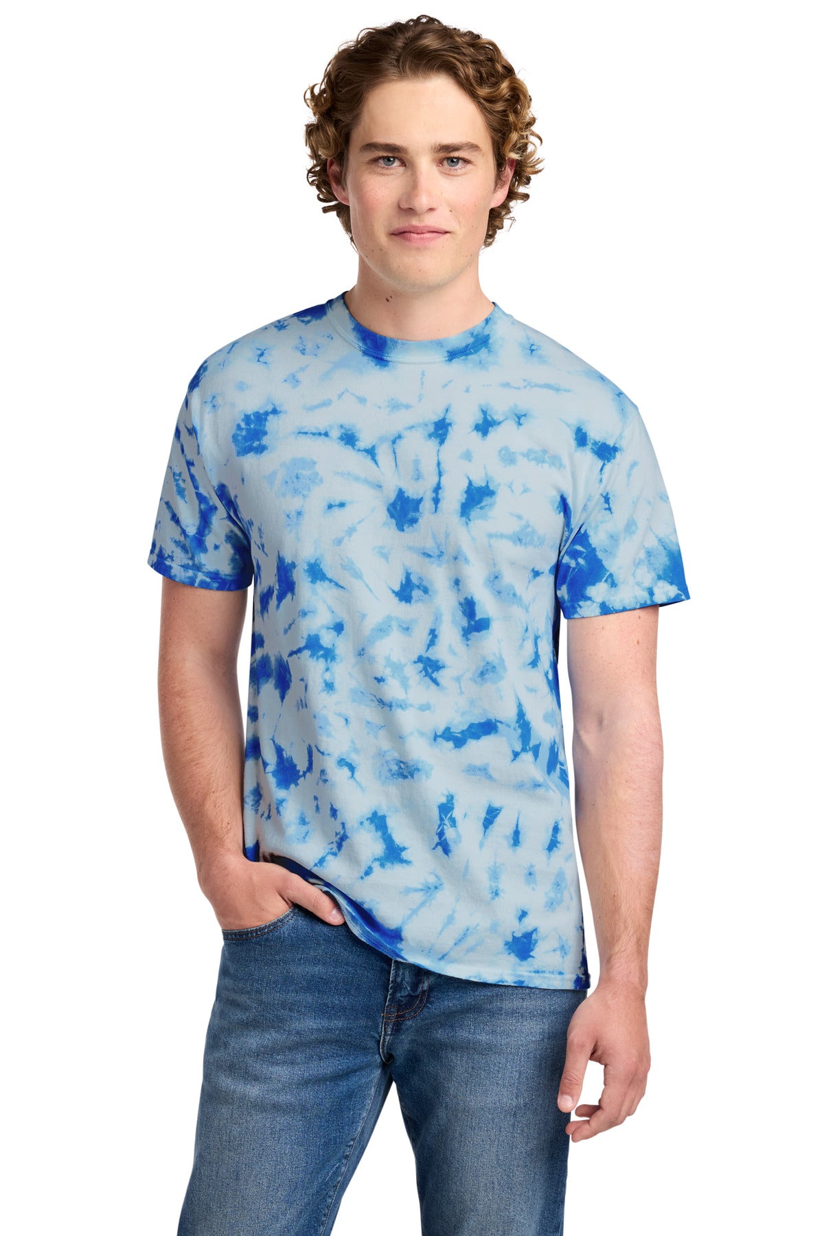 Custom Embroidery or DTF Print - Port & Co ®  Crystal Tie-Dye Tee PC145