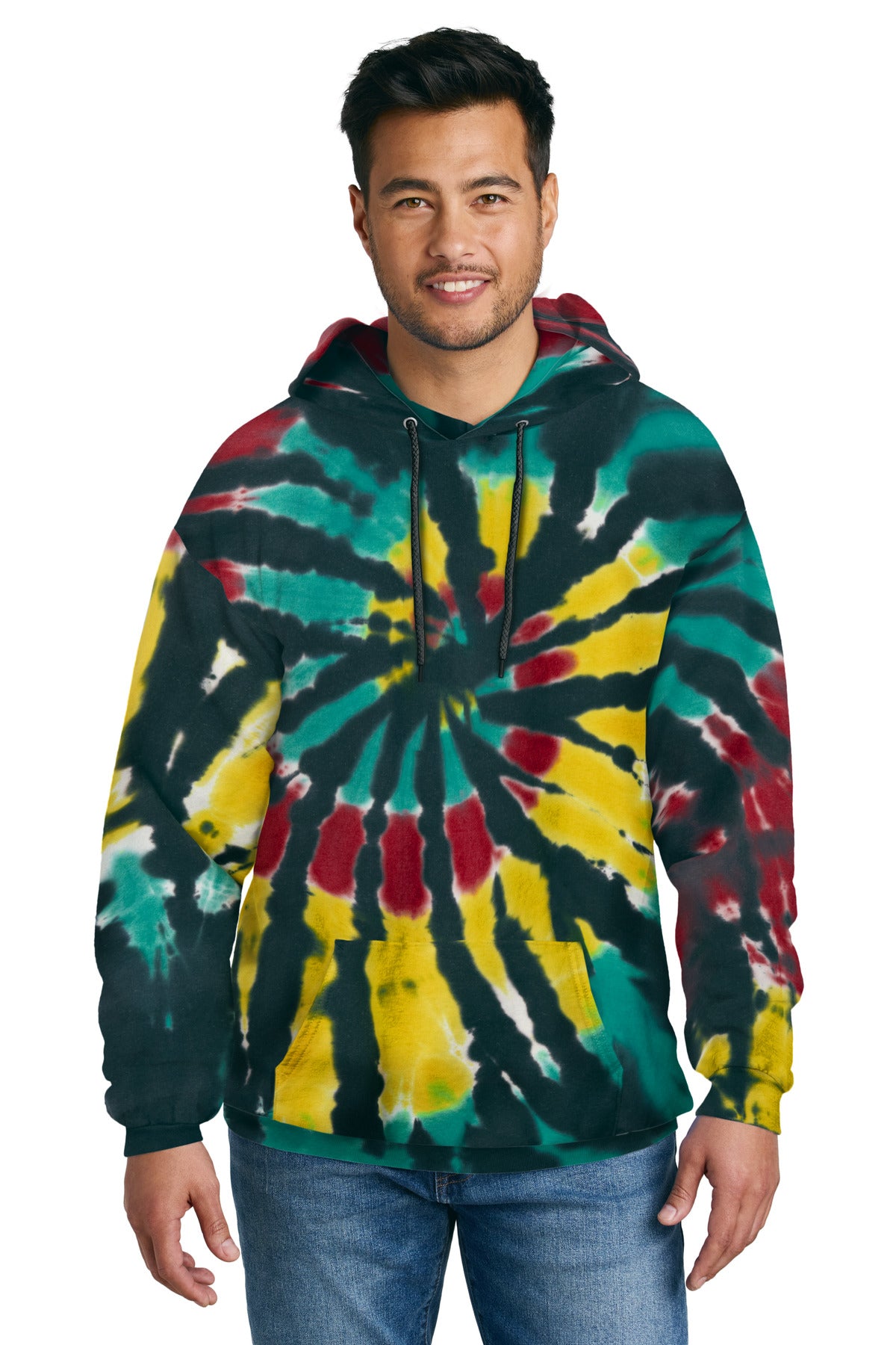 Custom Embroidered - Port & Company® Tie-Dye Pullover Hooded Sweatshirt. PC146