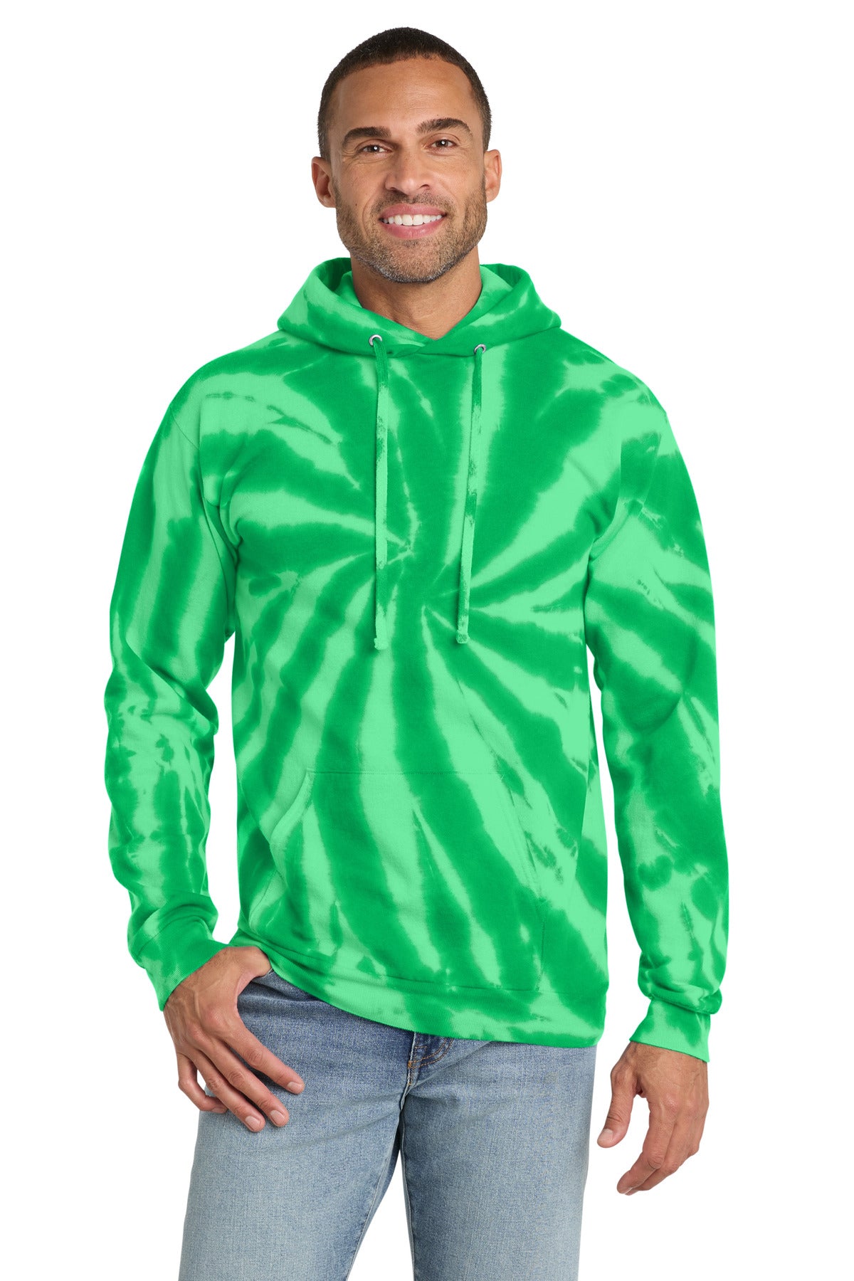 Custom Embroidery or DTF Print - Port & Co ®  Tie-Dye Pullover Hooded Sweatshirt. PC146
