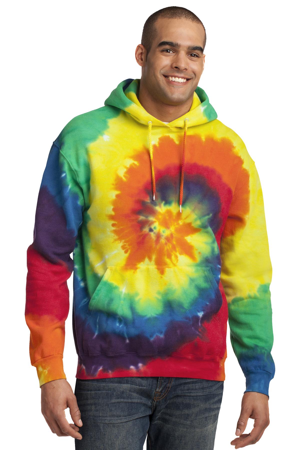 Custom Embroidered - Port & Company® Tie-Dye Pullover Hooded Sweatshirt. PC146