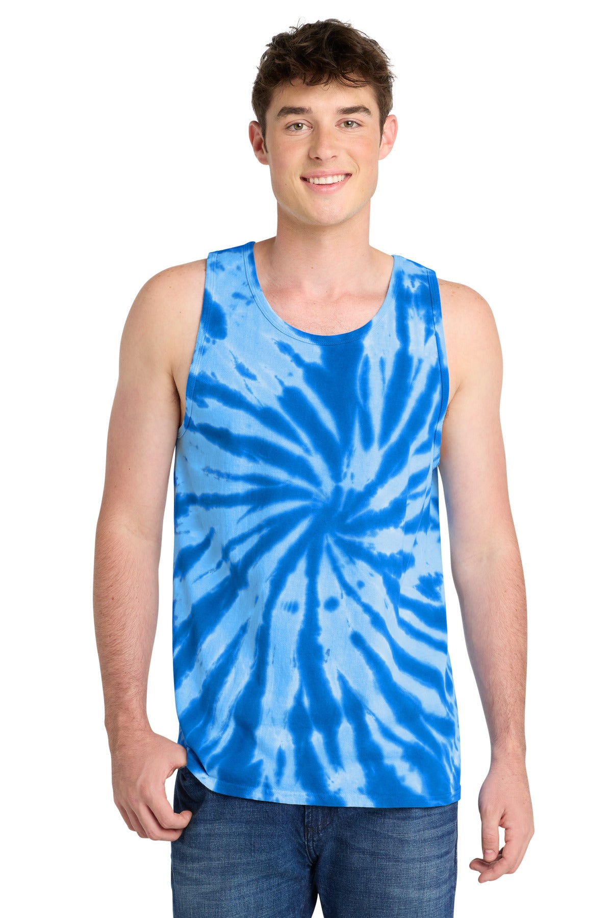 Custom Embroidery or DTF Print - Port & Co ™  Tie-Dye Tank Top.  PC147TT