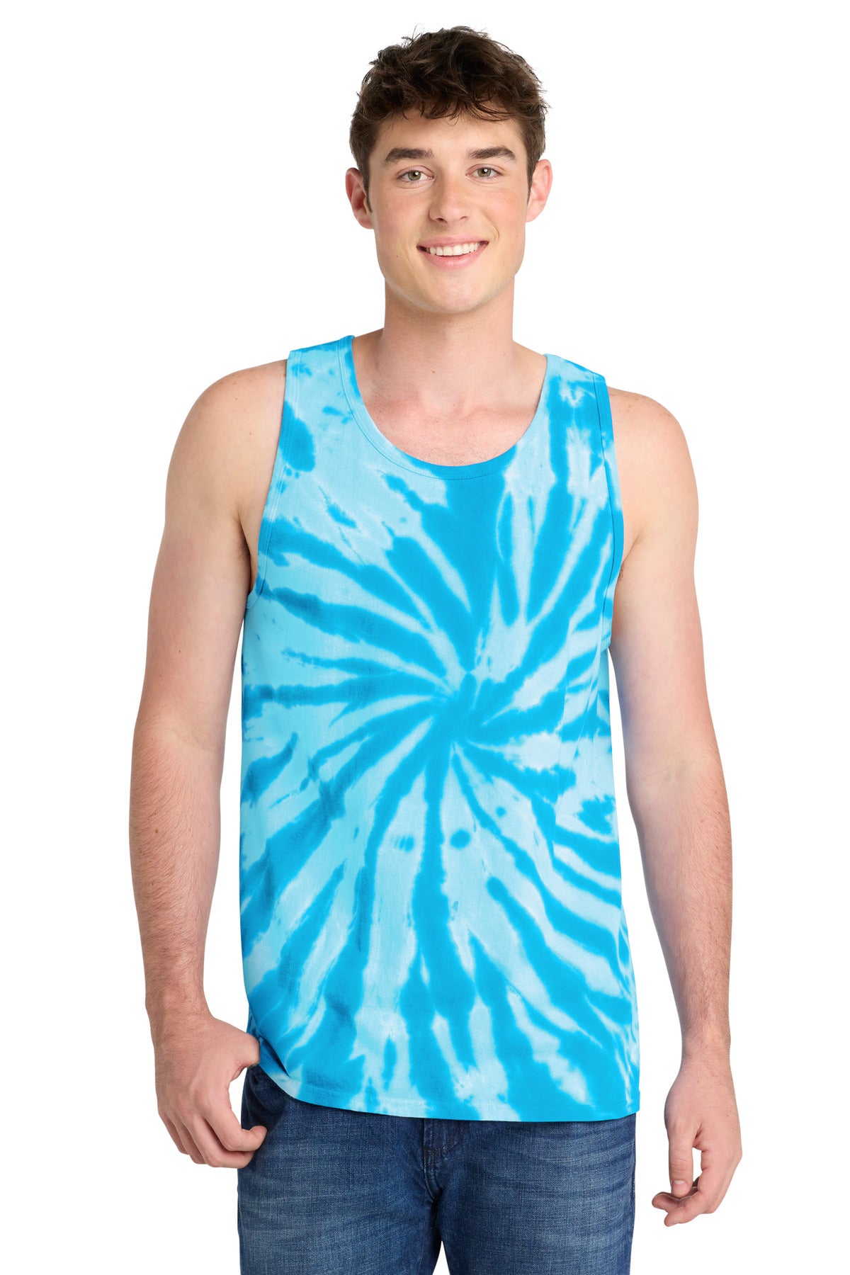 Custom Embroidery or DTF Print - Port & Co ™  Tie-Dye Tank Top.  PC147TT