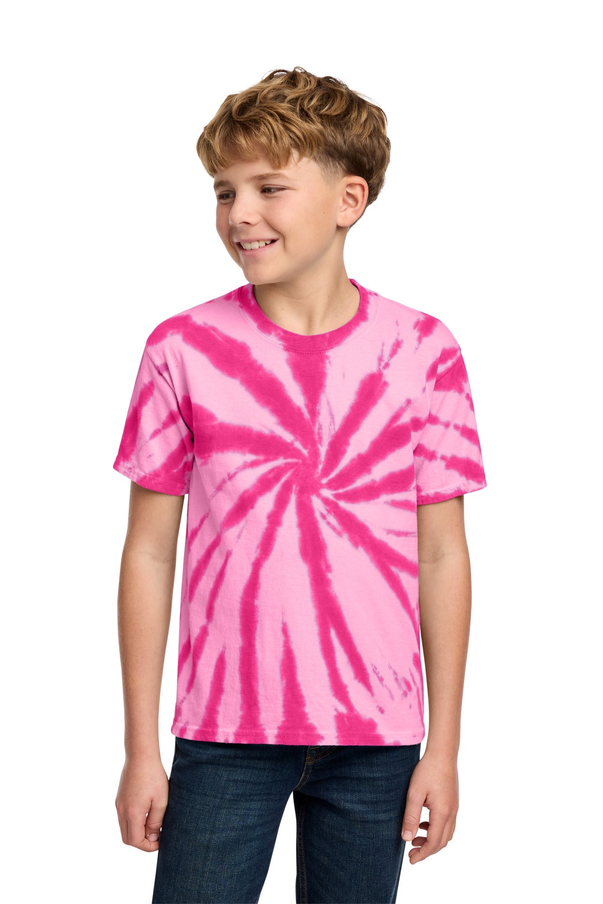 Custom Embroidery or DTF Print - Port & Co ®  Youth Tie-Dye Tee. PC147Y