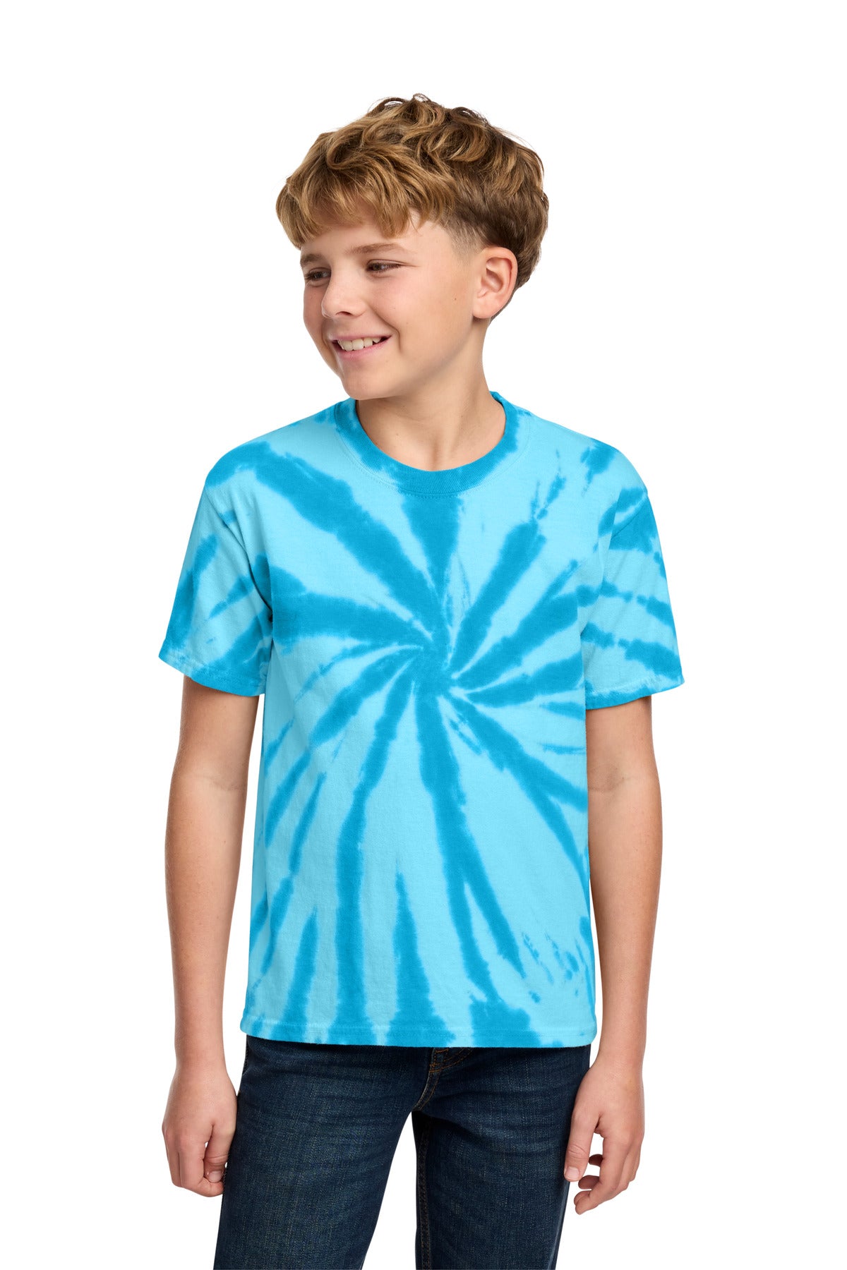 Custom Embroidery or DTF Print - Port & Co ®  Youth Tie-Dye Tee. PC147Y