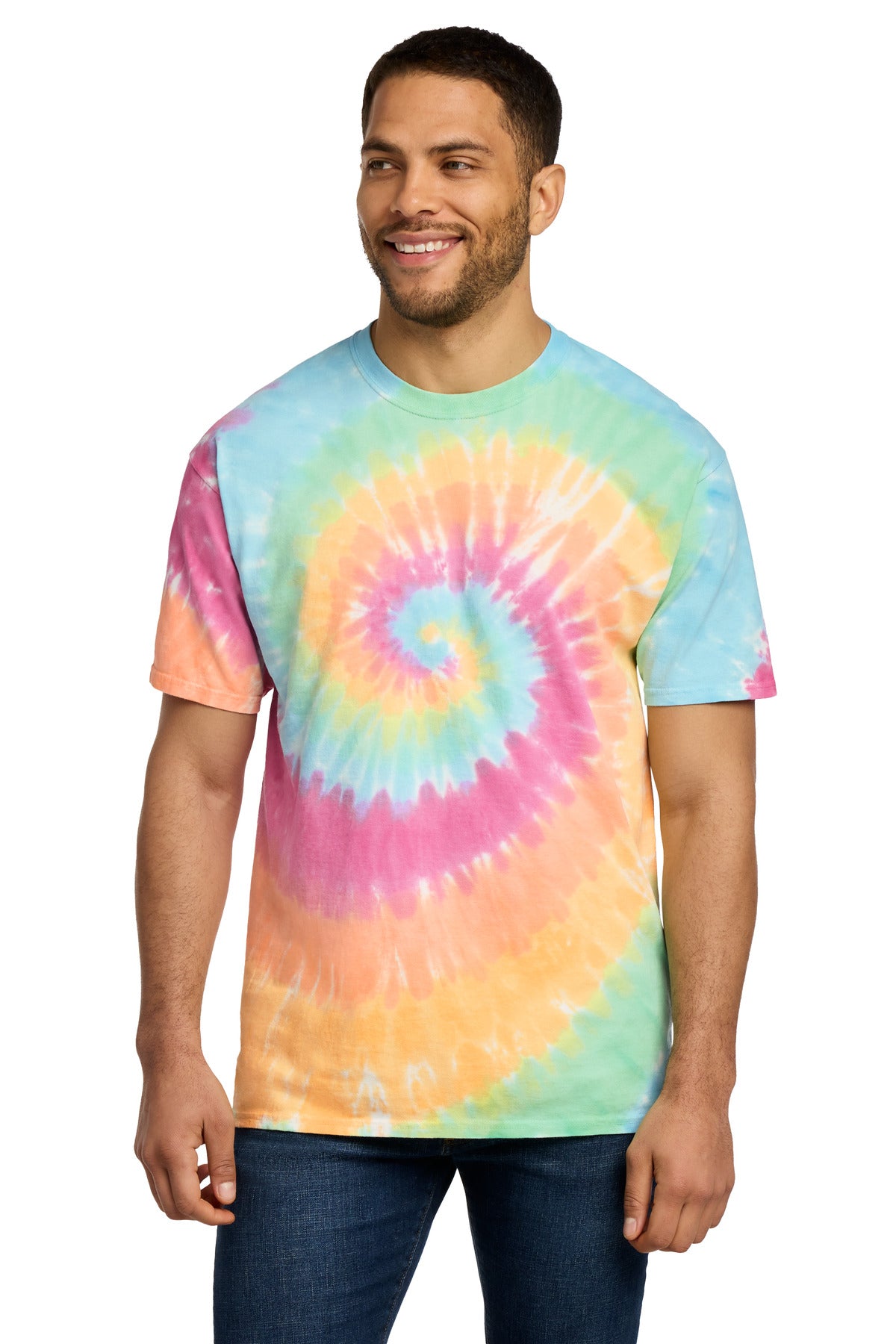 Custom Embroidery or DTF Print - Port & Co ®  Tie-Dye Tee. PC147