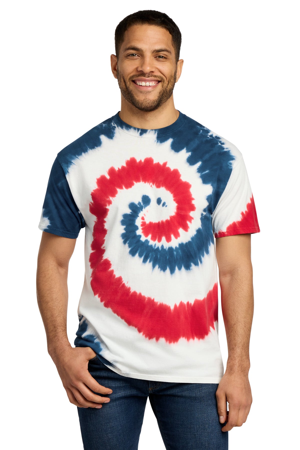 Custom Embroidery or DTF Print - Port & Co ®  Tie-Dye Tee. PC147