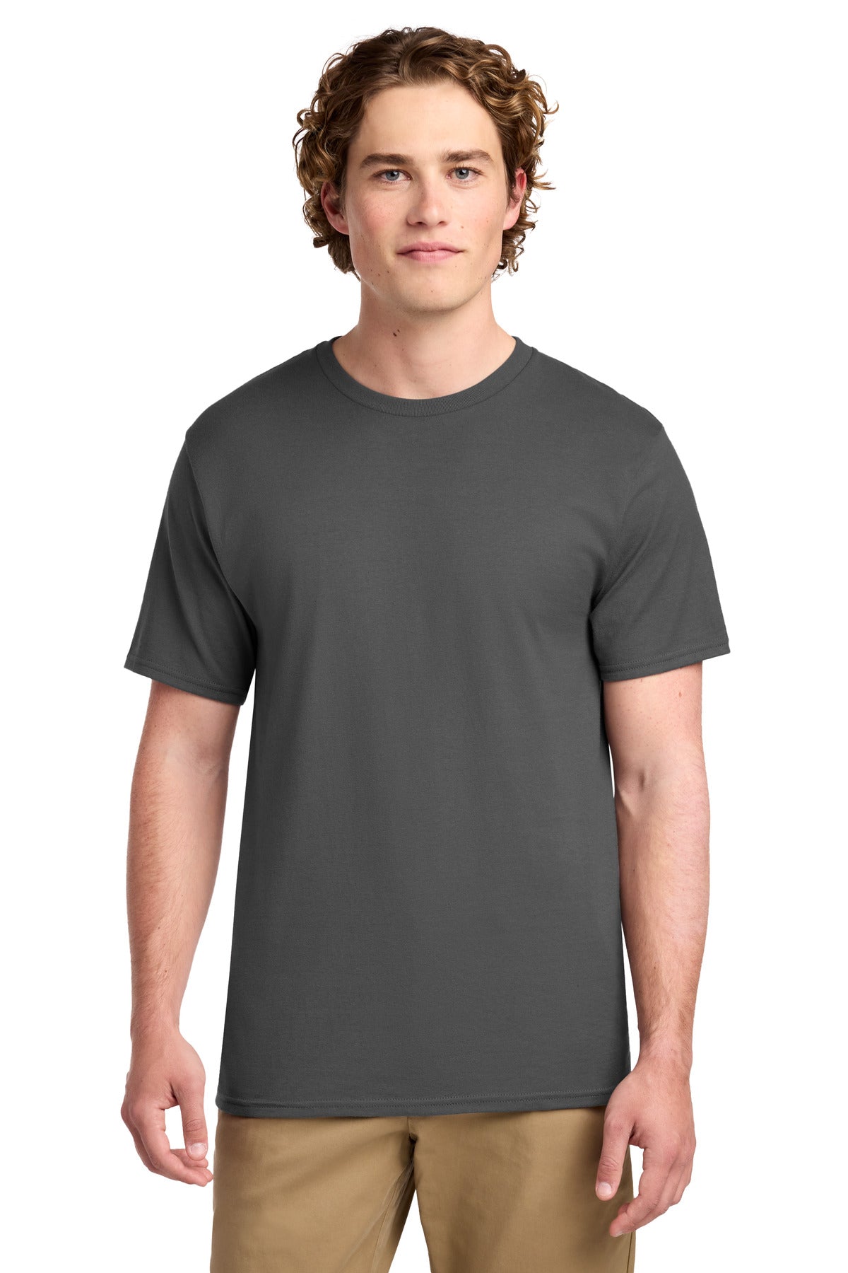 Custom Embroidery or DTF Print - Port & Co ®  Ring Spun Cotton Tee. PC150