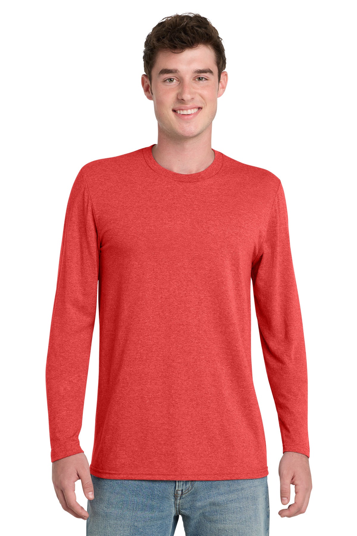 Custom Embroidery or DTF Print - Port & Co ®  Tri-Blend Long Sleeve Tee. PC330LS