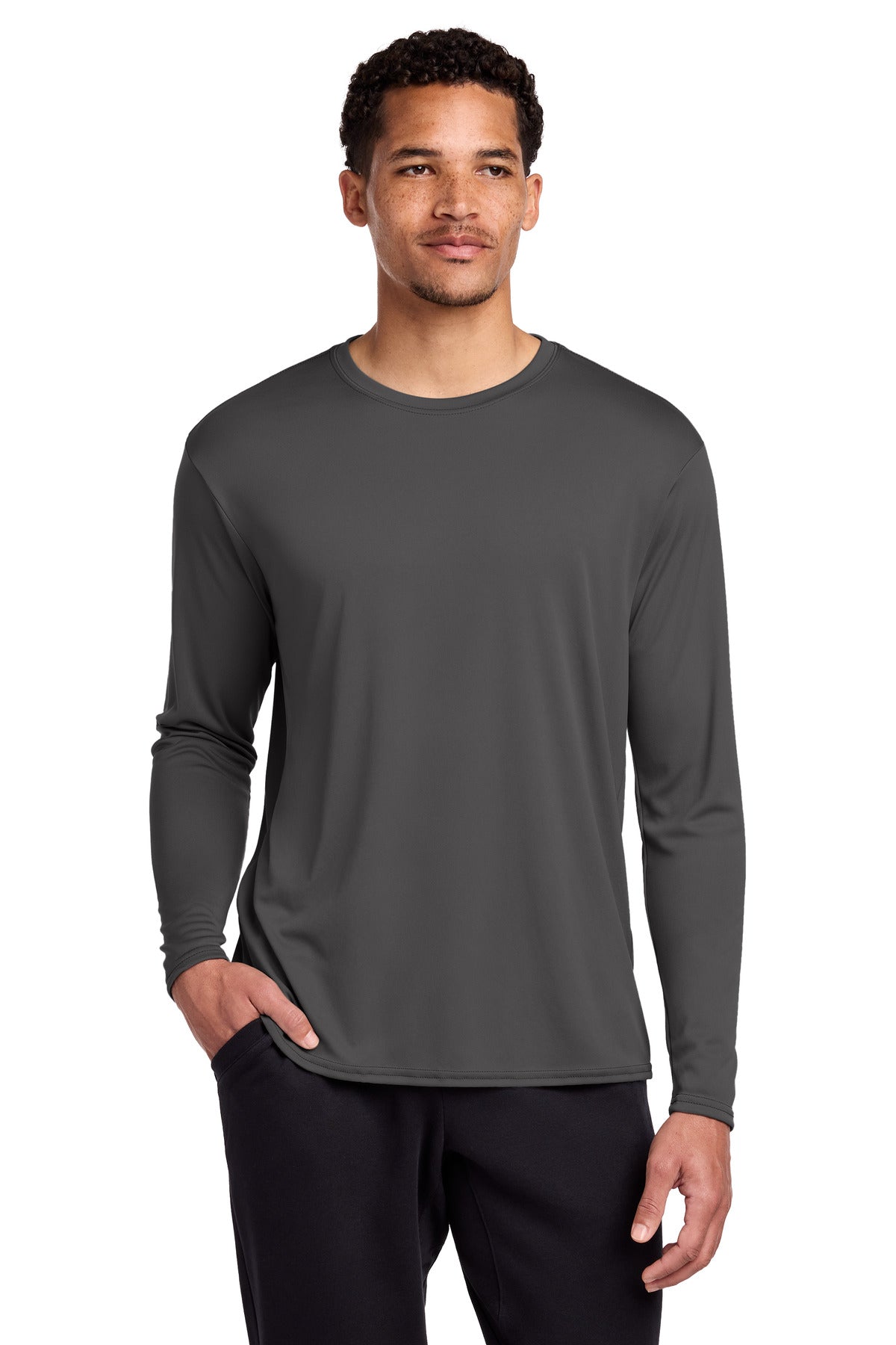 Custom Embroidery or DTF Print - Port & Co ®  Long Sleeve Performance Tee. PC380LS