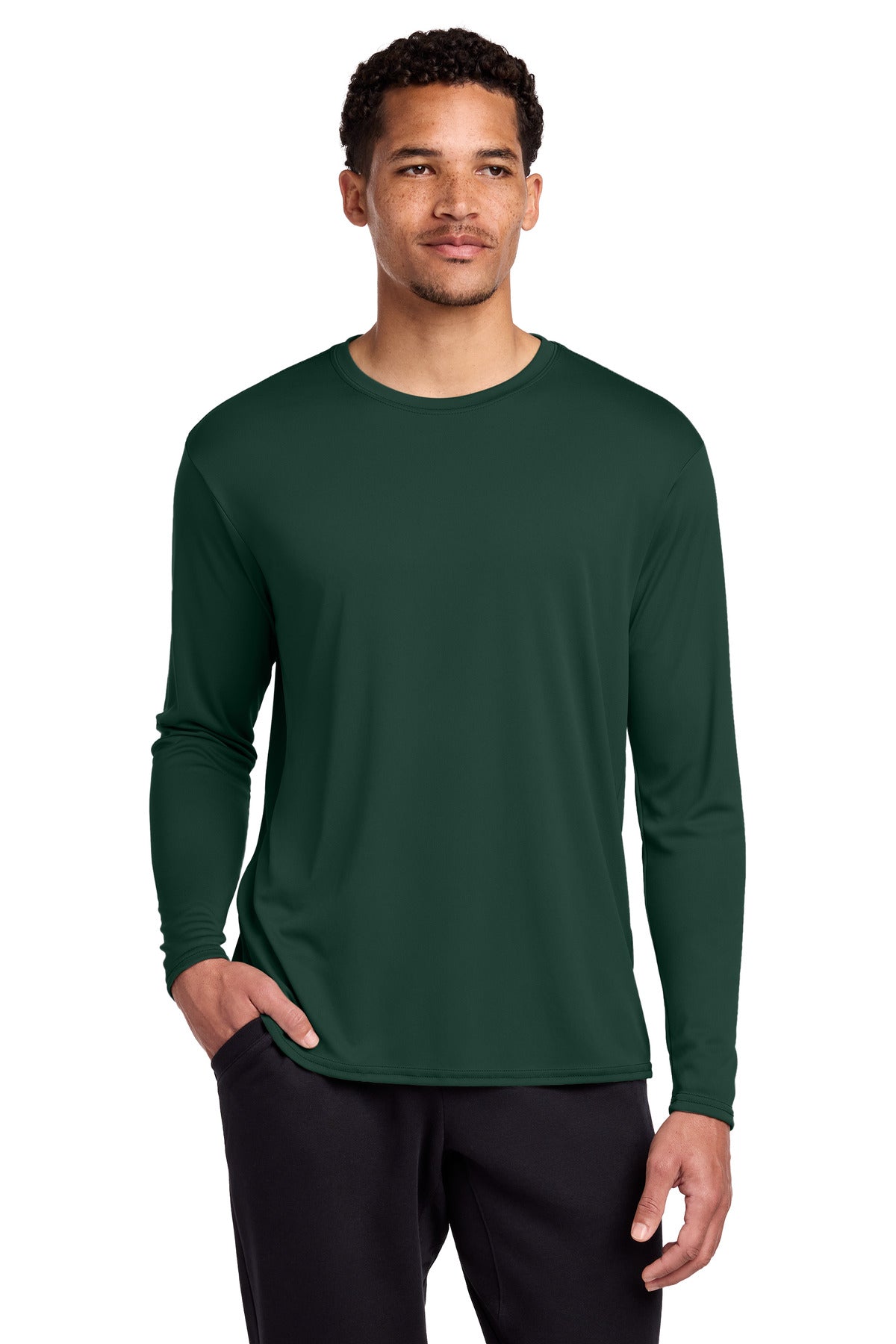Custom Embroidery or DTF Print - Port & Co ®  Long Sleeve Performance Tee. PC380LS