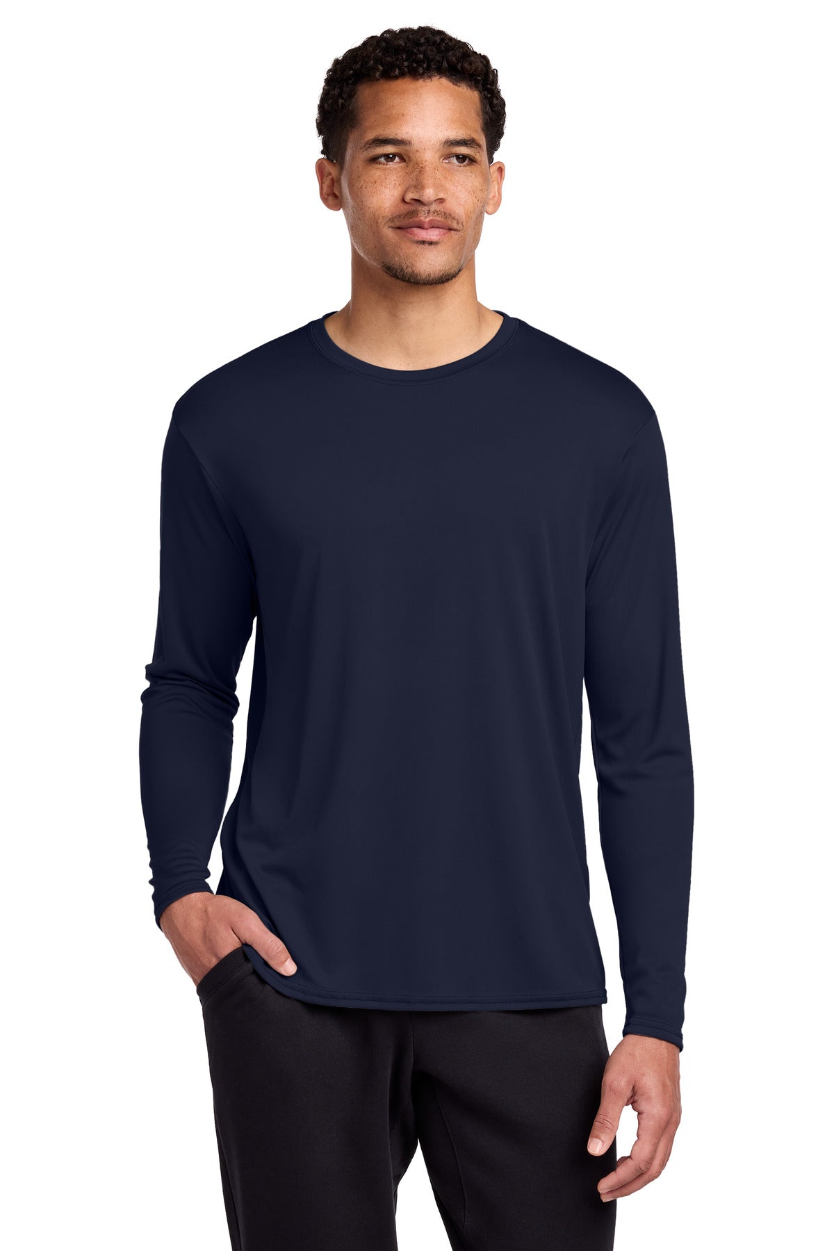Custom Embroidery or DTF Print - Port & Co ®  Long Sleeve Performance Tee. PC380LS