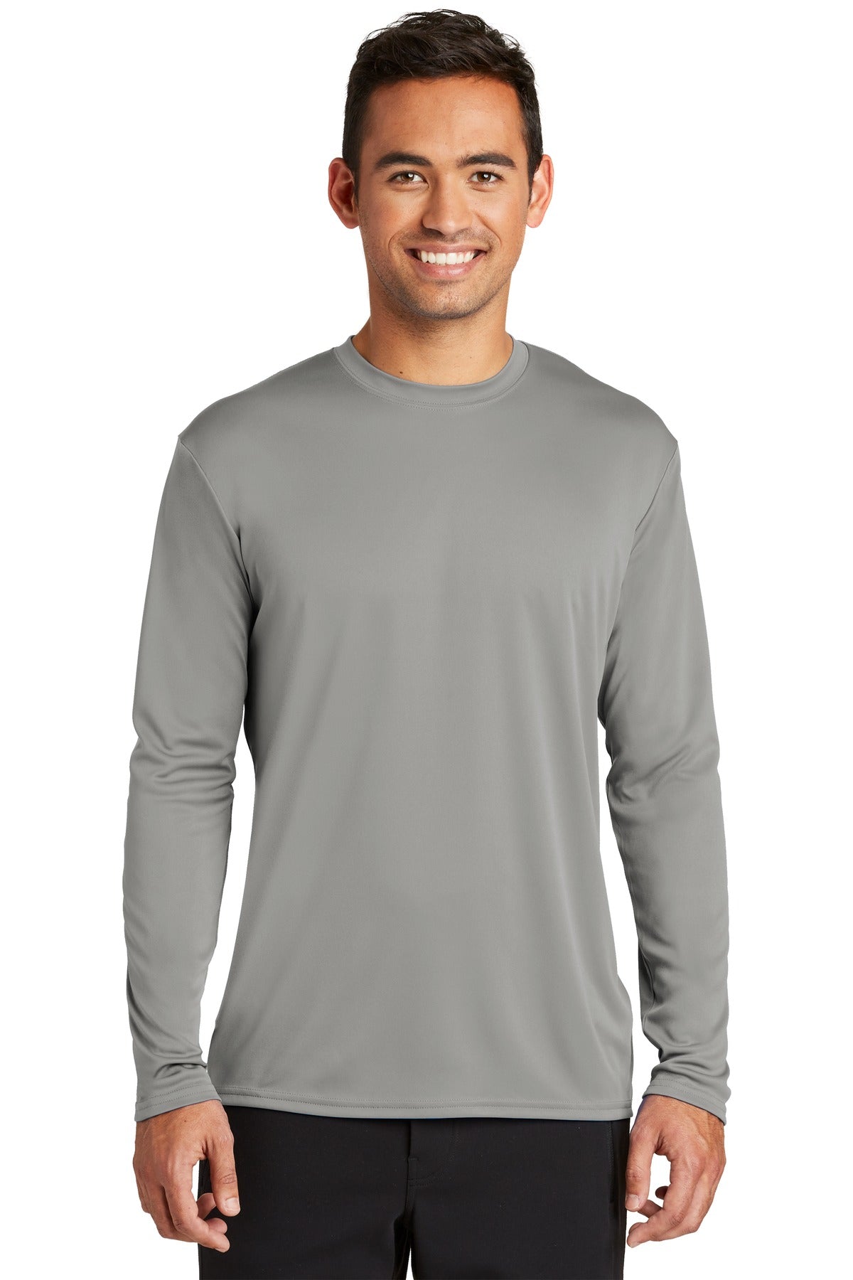 Custom Embroidered - Port & Co ™  Long Sleeve Performance Tee. PC380LS