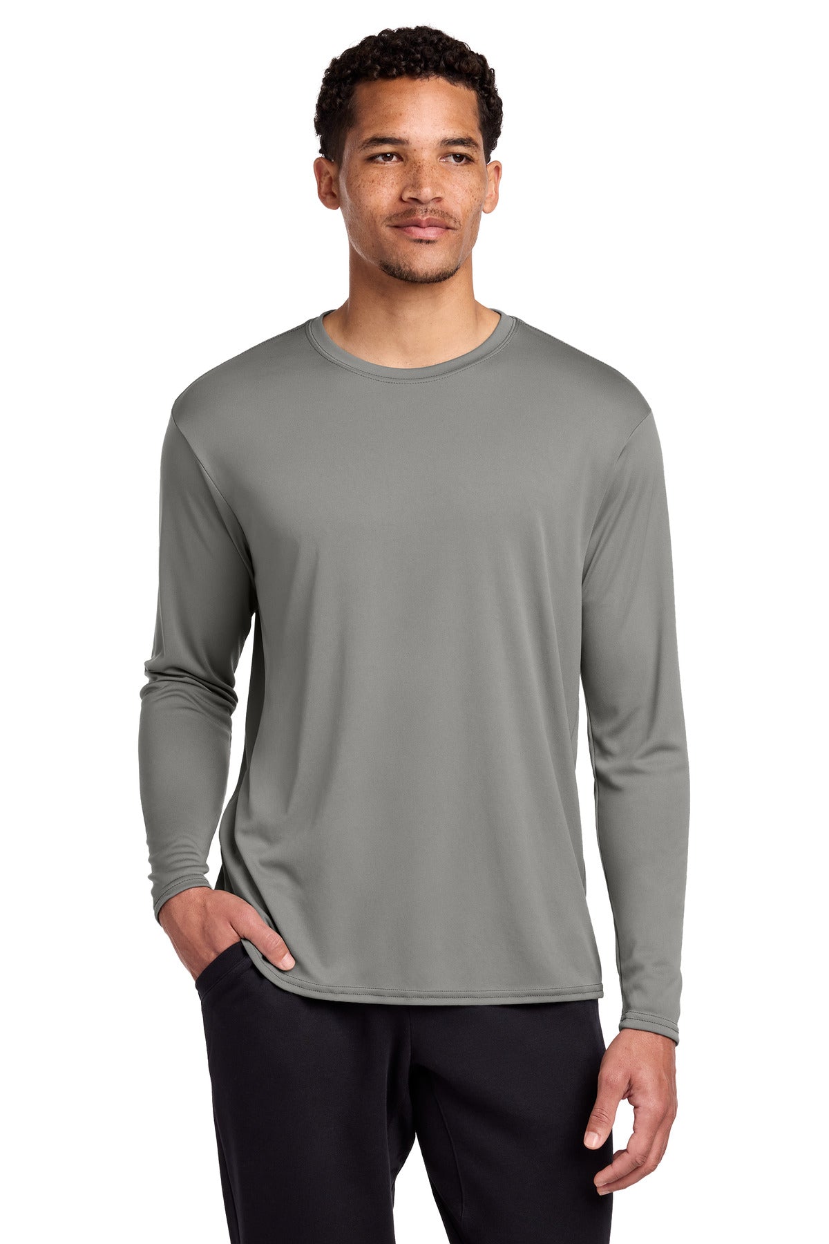 Custom Embroidery or DTF Print - Port & Co ®  Long Sleeve Performance Tee. PC380LS