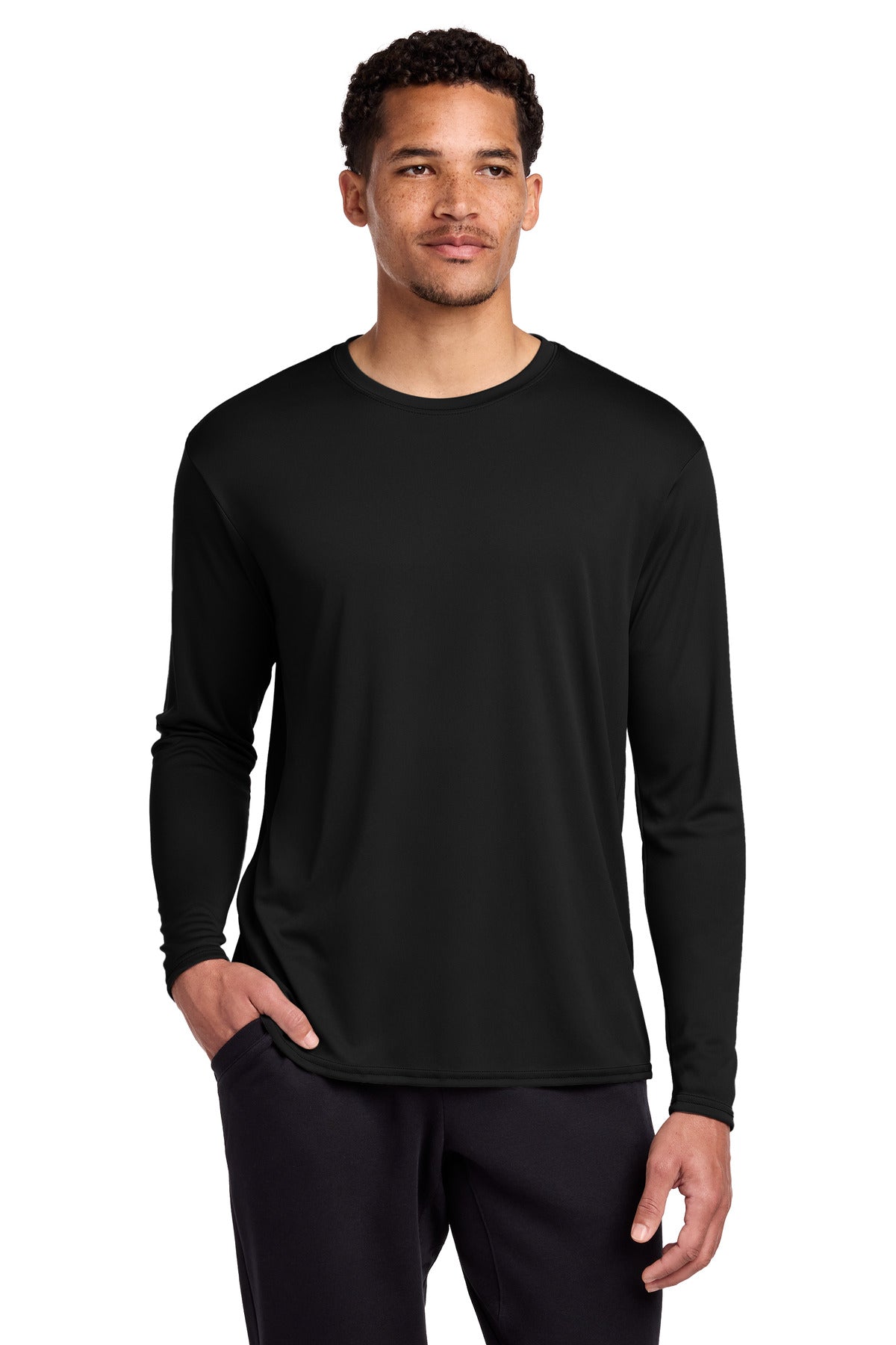 Custom Embroidery or DTF Print - Port & Co ®  Long Sleeve Performance Tee. PC380LS