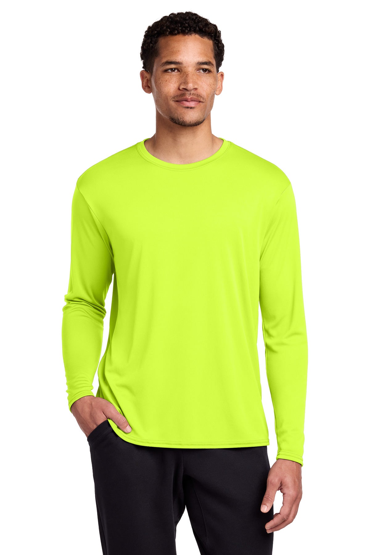 Custom Embroidery or DTF Print - Port & Co ®  Long Sleeve Performance Tee. PC380LS