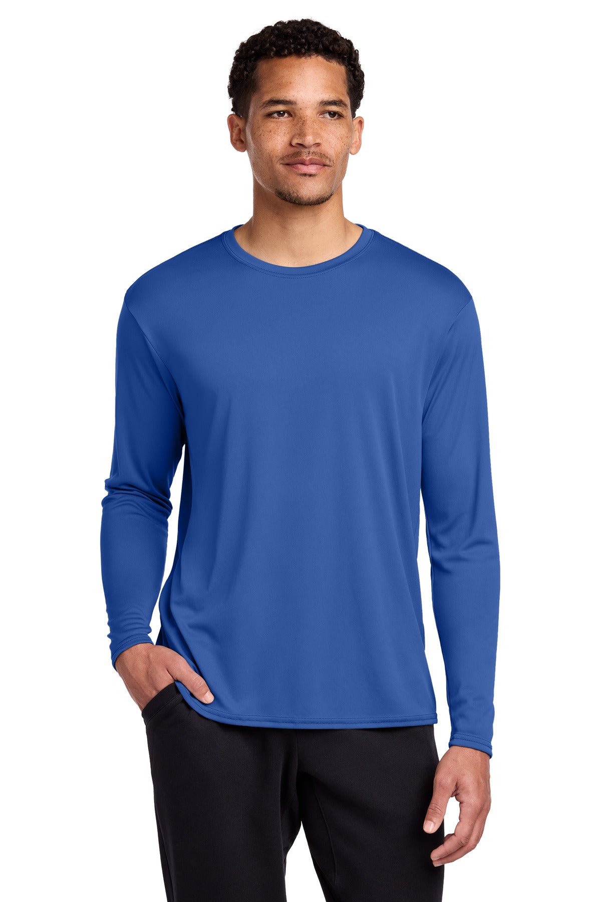 Custom Embroidery or DTF Print - Port & Co ®  Long Sleeve Performance Tee. PC380LS