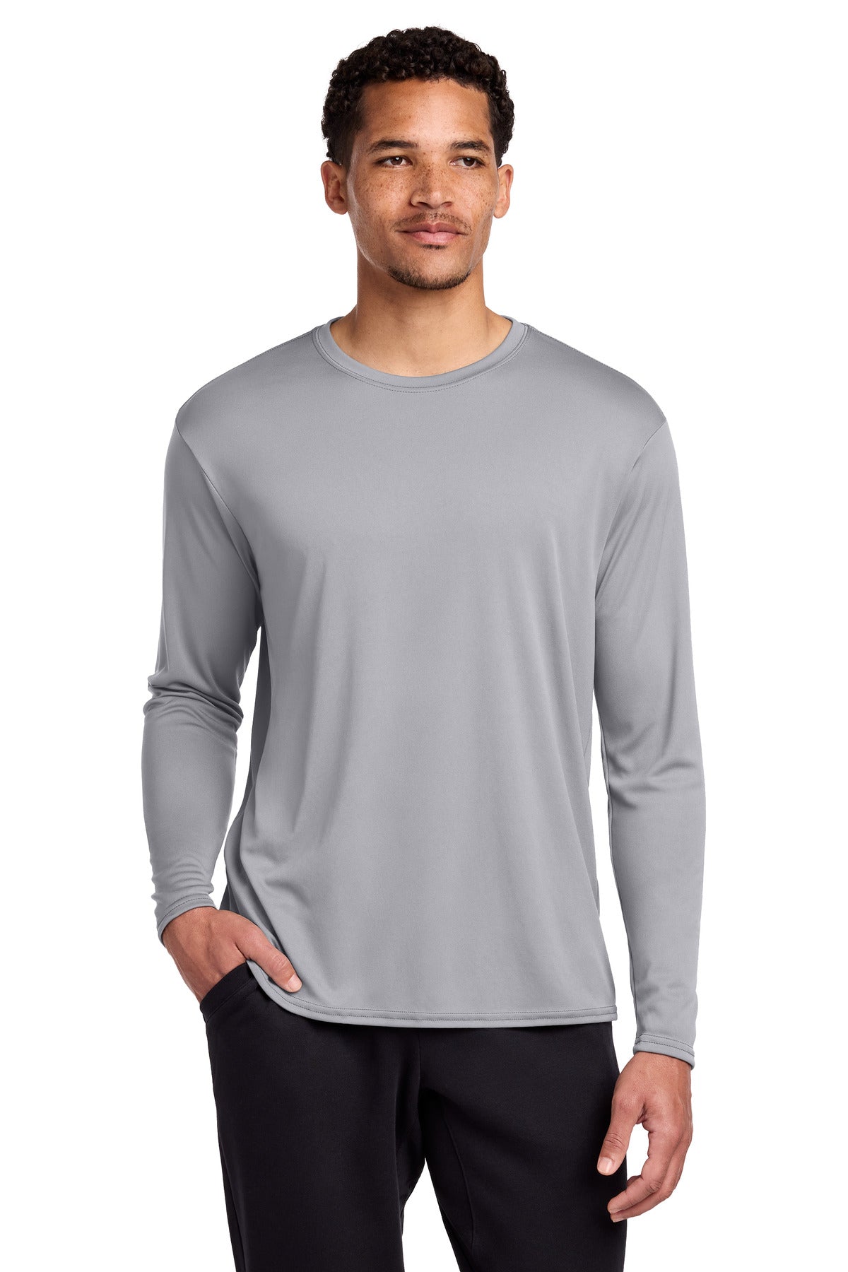 Custom Embroidery or DTF Print - Port & Co ®  Long Sleeve Performance Tee. PC380LS