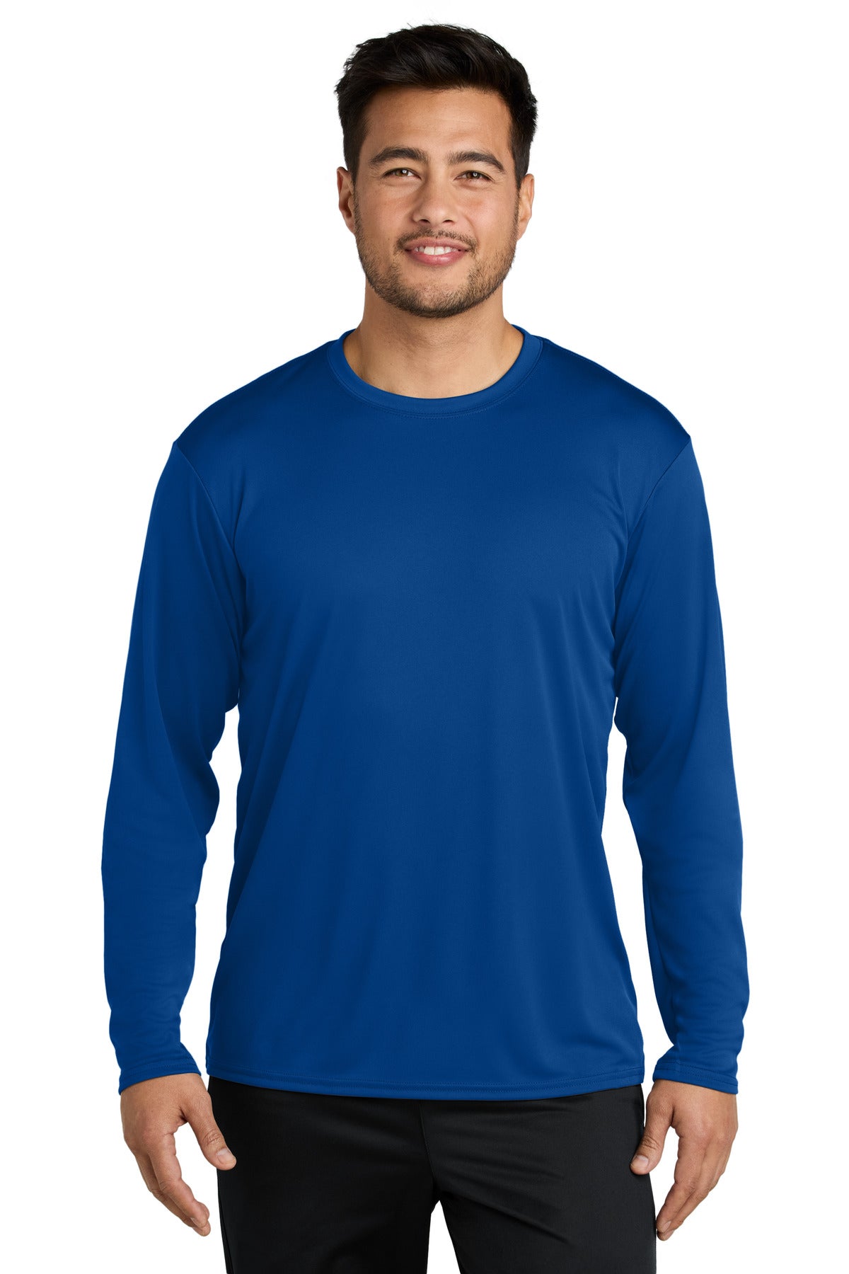 Custom Embroidered - Port & Co ™  Long Sleeve Performance Tee. PC380LS