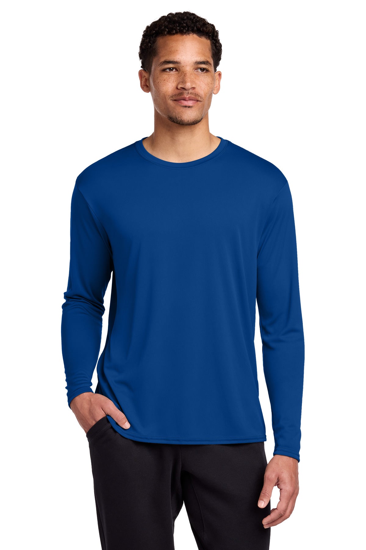 Custom Embroidery or DTF Print - Port & Co ®  Long Sleeve Performance Tee. PC380LS