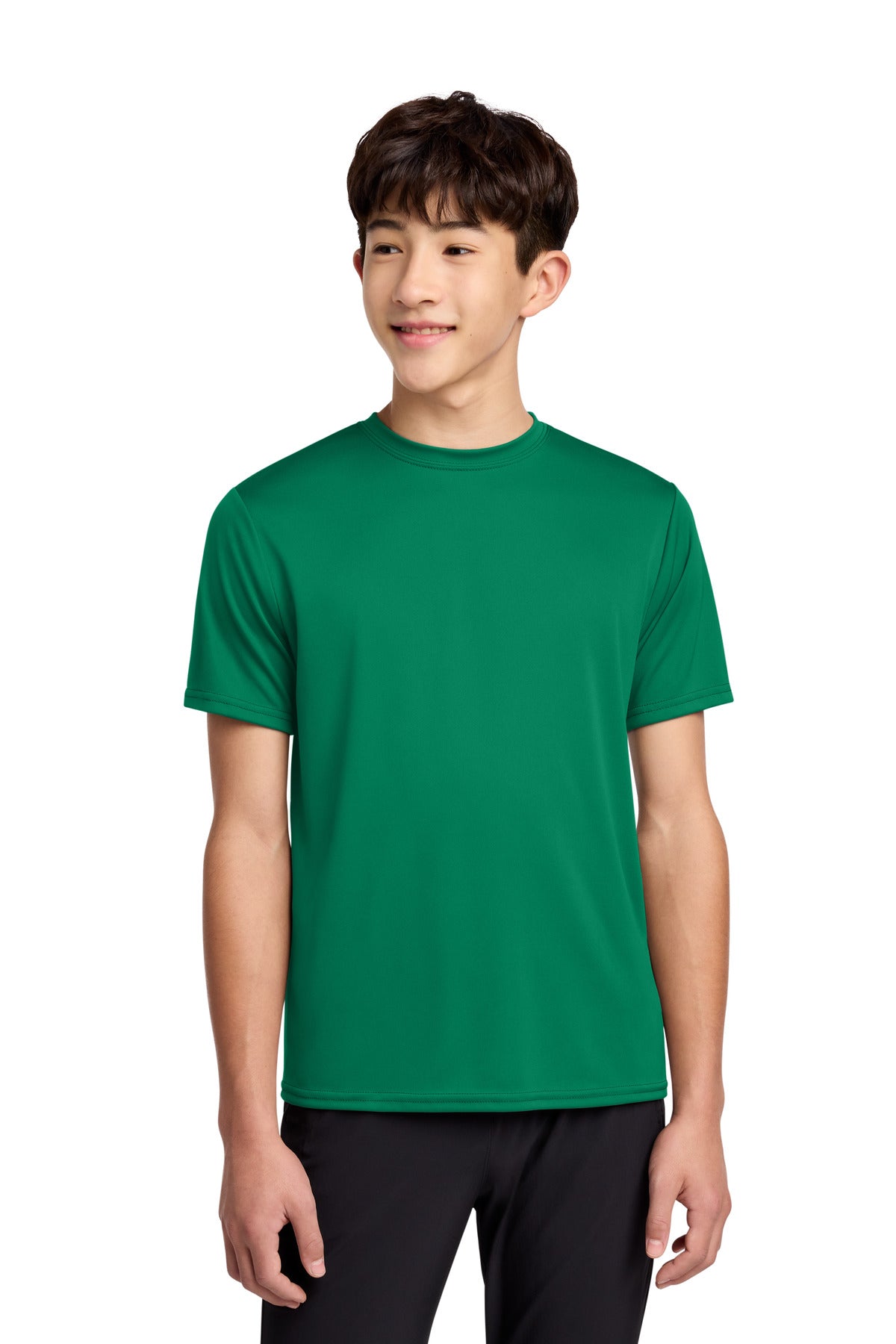Custom Embroidery or DTF Print - Port & Co ®  Youth Performance Tee. PC380Y