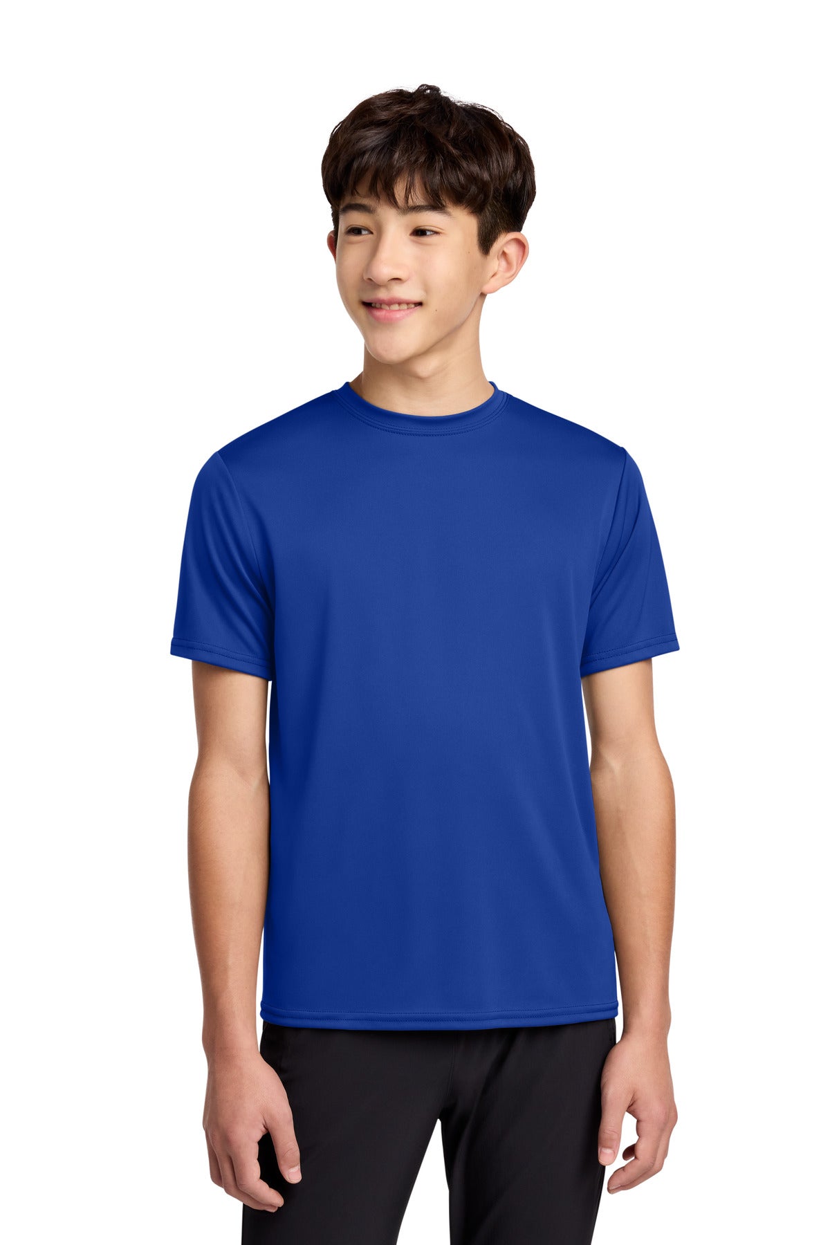 Custom Embroidery or DTF Print - Port & Co ®  Youth Performance Tee. PC380Y