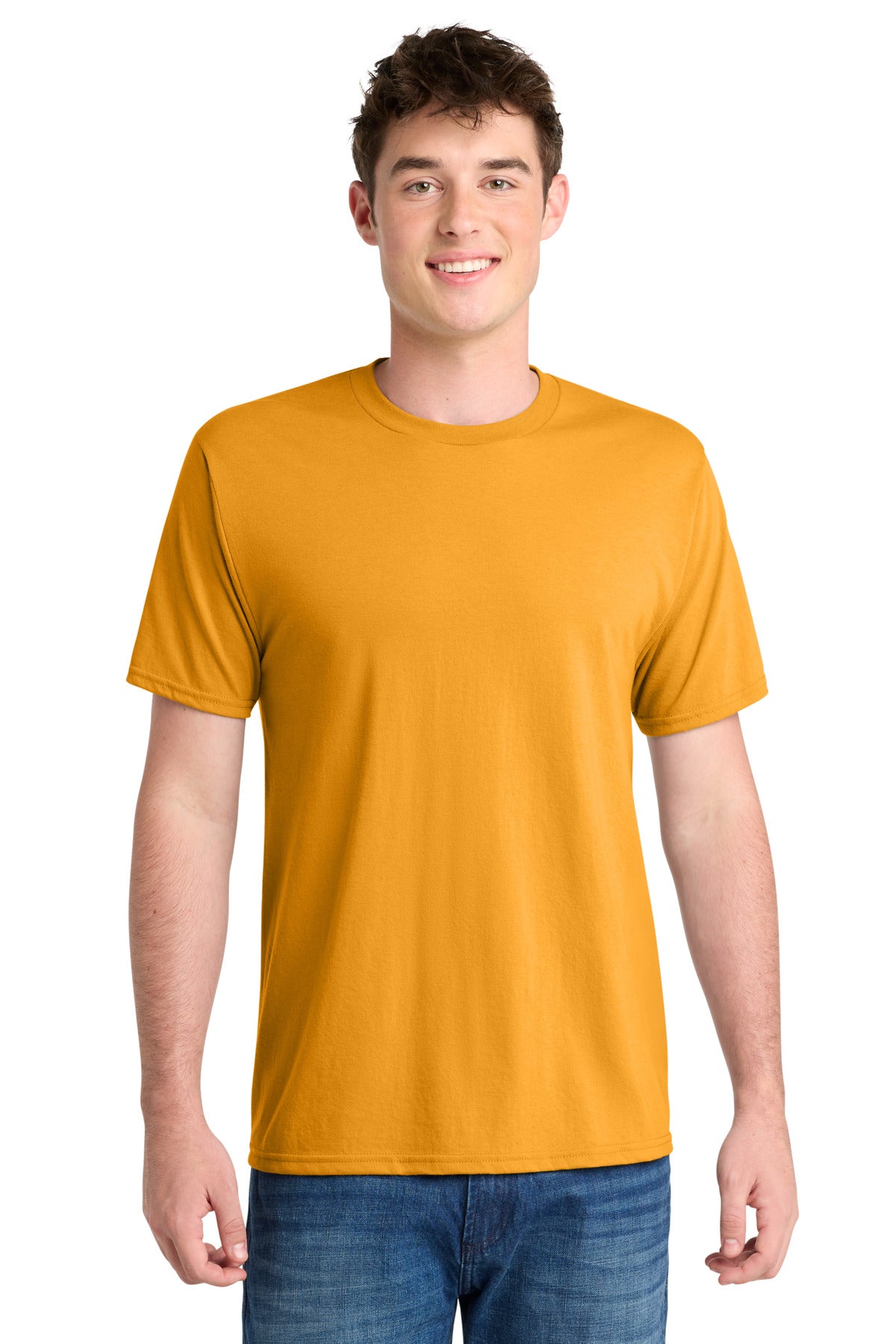 Custom Embroidery or DTF Print - Port & Co ®  Performance Blend Tee. PC381