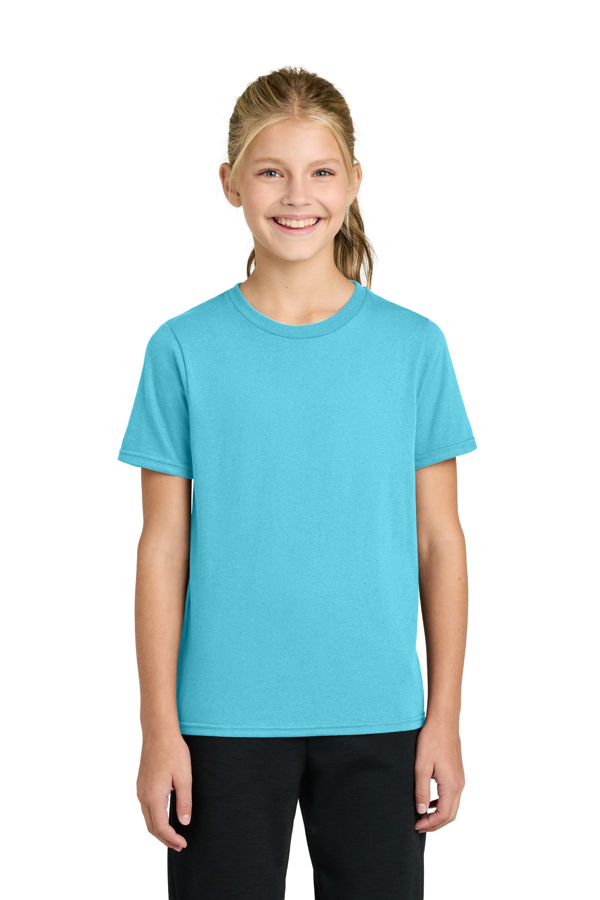 Custom Embroidery or DTF Print - Port & Co ®  Youth Easy Cotton Tee PC43Y