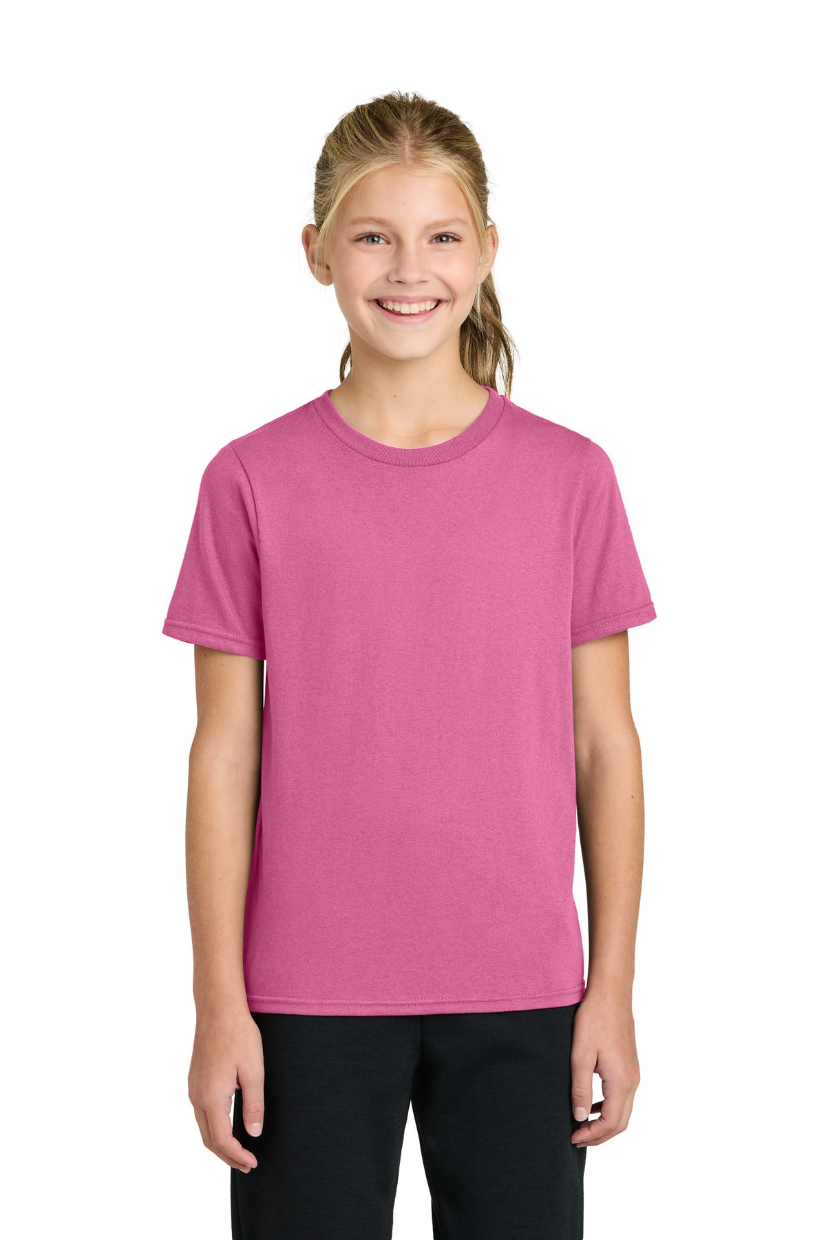 Custom Embroidery or DTF Print - Port & Co ®  Youth Easy Cotton Tee PC43Y