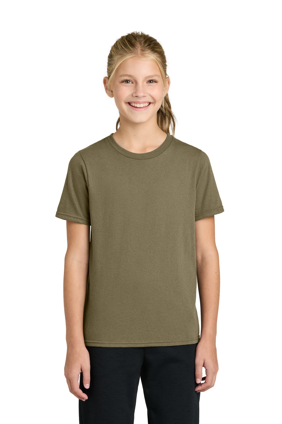 Custom Embroidery or DTF Print - Port & Co ®  Youth Easy Cotton Tee PC43Y