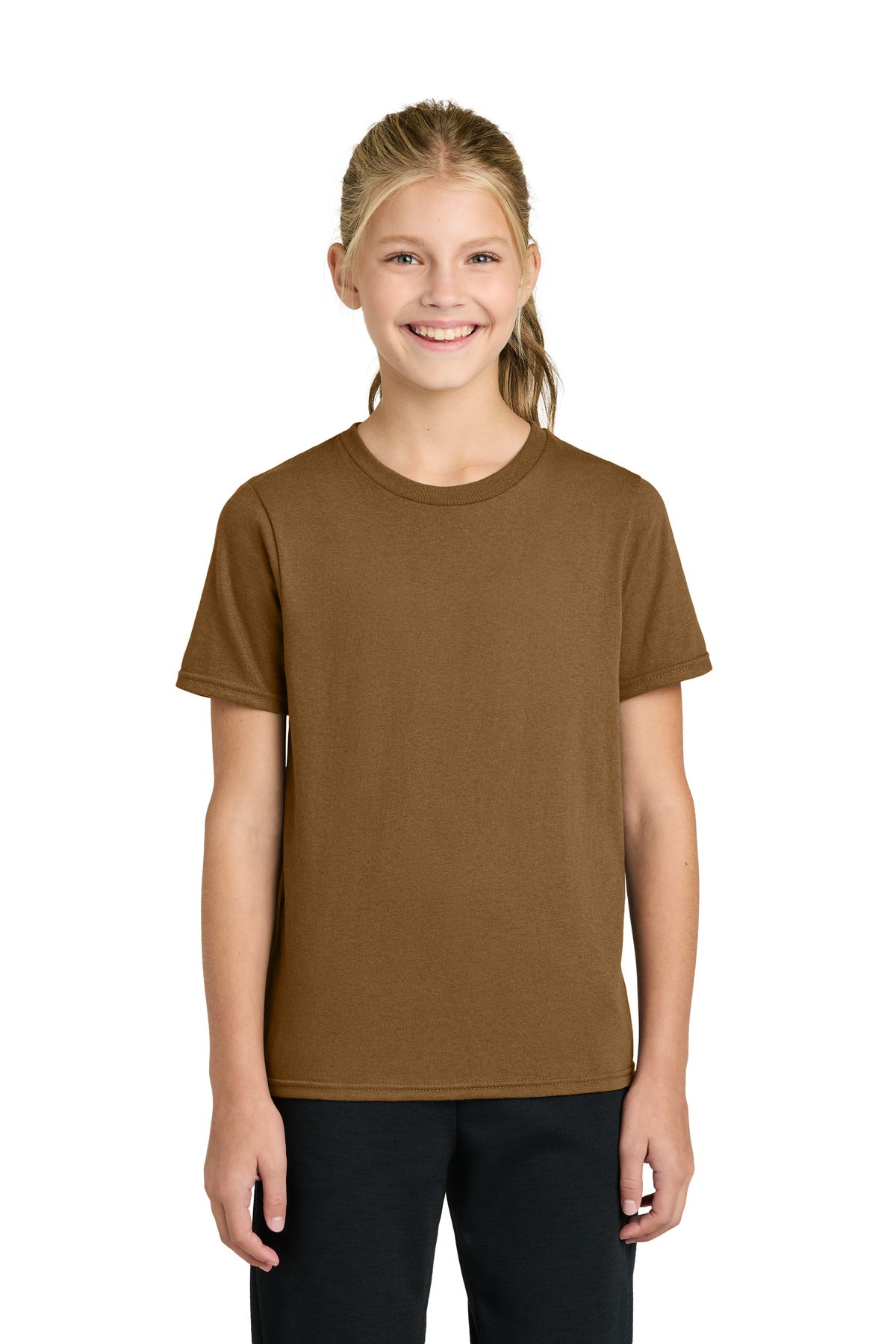 Custom Embroidery or DTF Print - Port & Co ®  Youth Easy Cotton Tee PC43Y