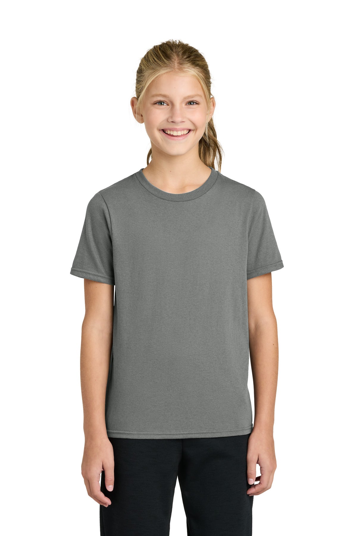 Custom Embroidery or DTF Print - Port & Co ®  Youth Easy Cotton Tee PC43Y