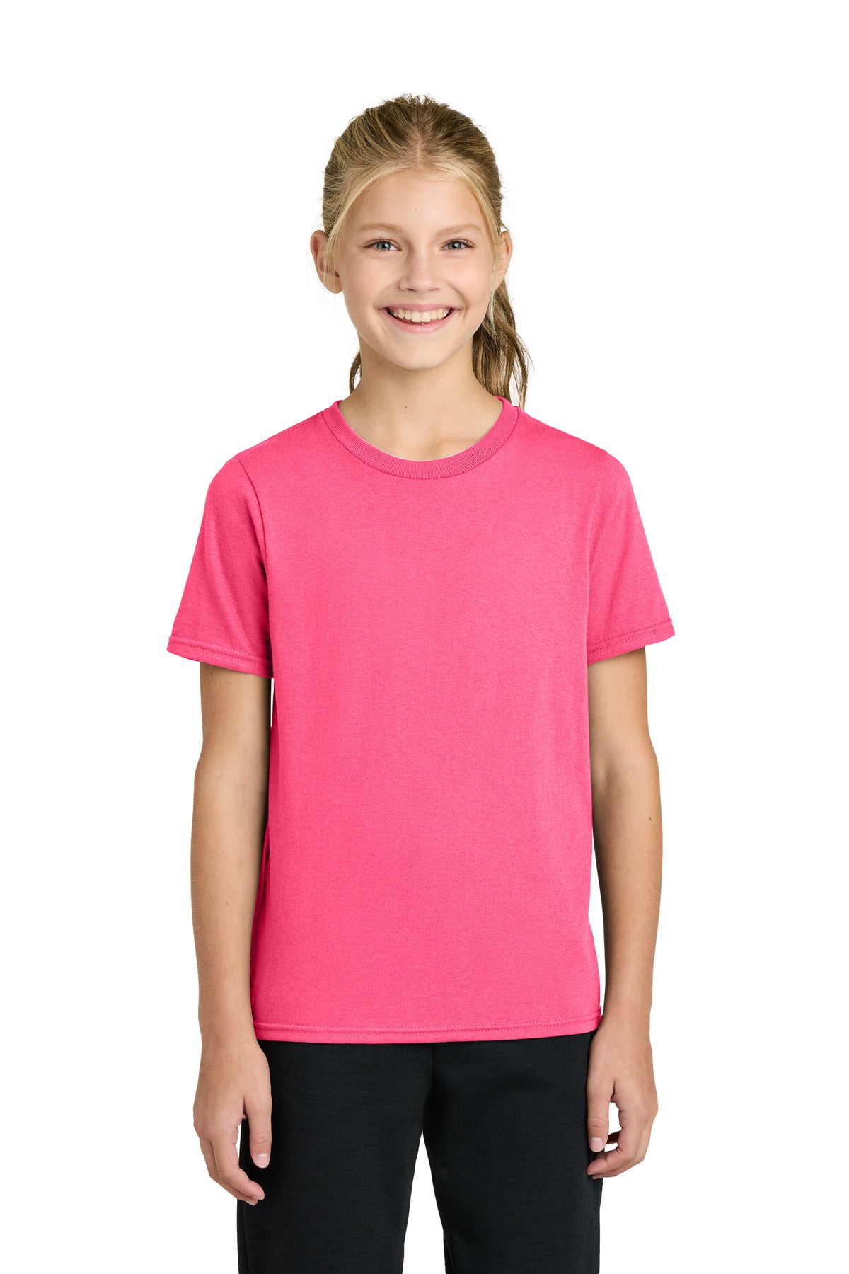 Custom Embroidery or DTF Print - Port & Co ®  Youth Easy Cotton Tee PC43Y