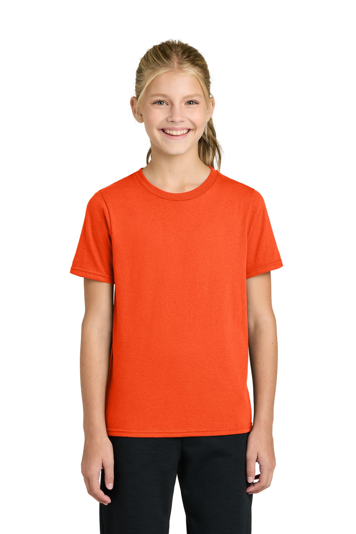 Custom Embroidery or DTF Print - Port & Co ®  Youth Easy Cotton Tee PC43Y