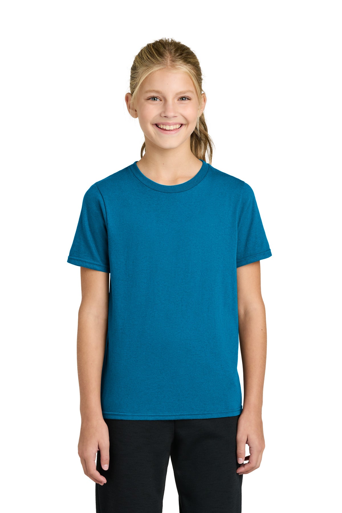 Custom Embroidery or DTF Print - Port & Co ®  Youth Easy Cotton Tee PC43Y