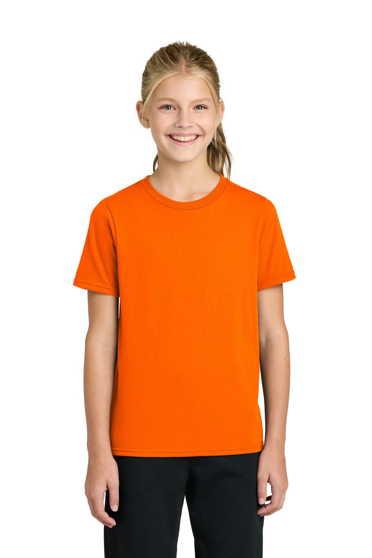 Custom Embroidery or DTF Print - Port & Co ®  Youth Easy Cotton Tee PC43Y